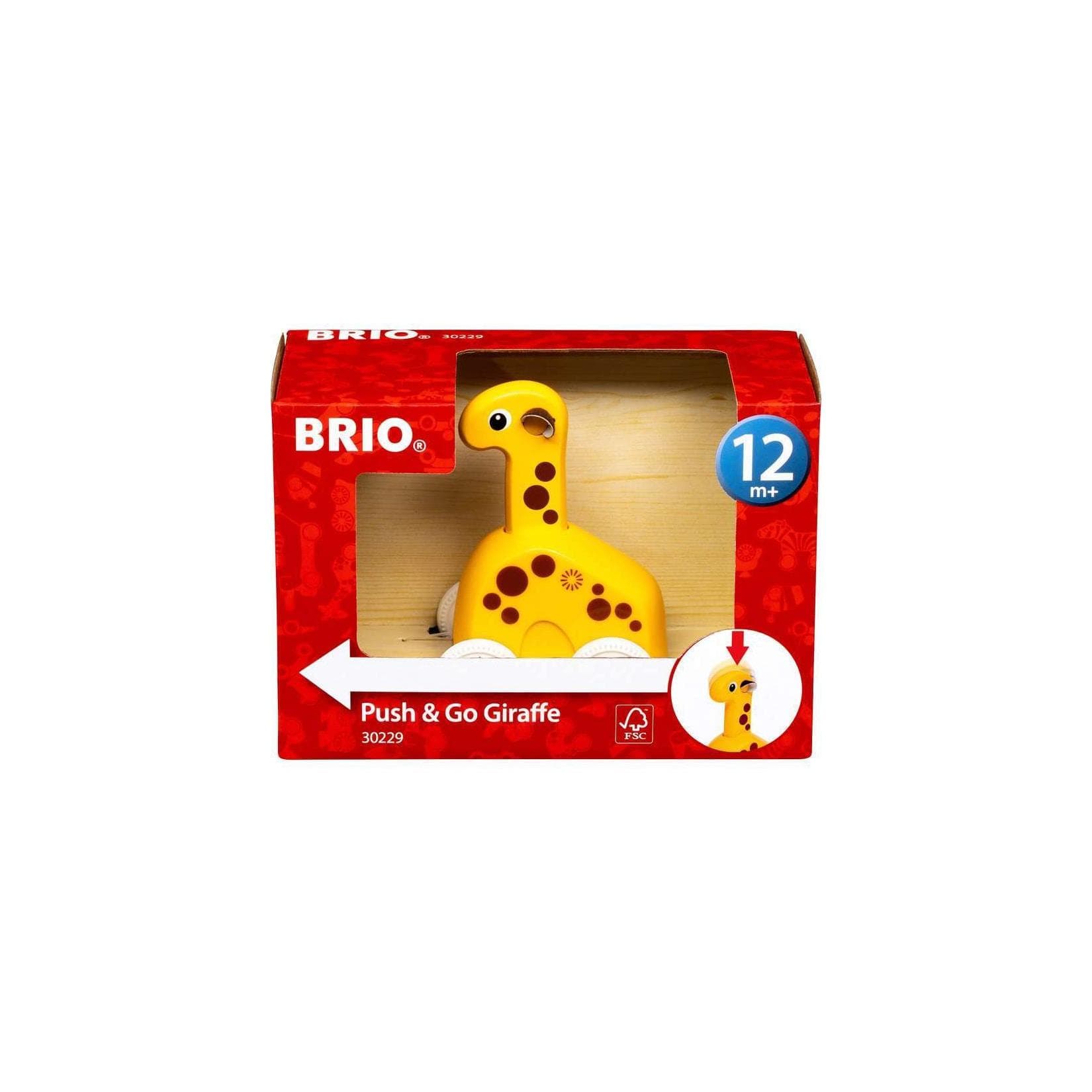 BRIO Spiel Push & Go Giraffe Bunt FSC-zertifiziert