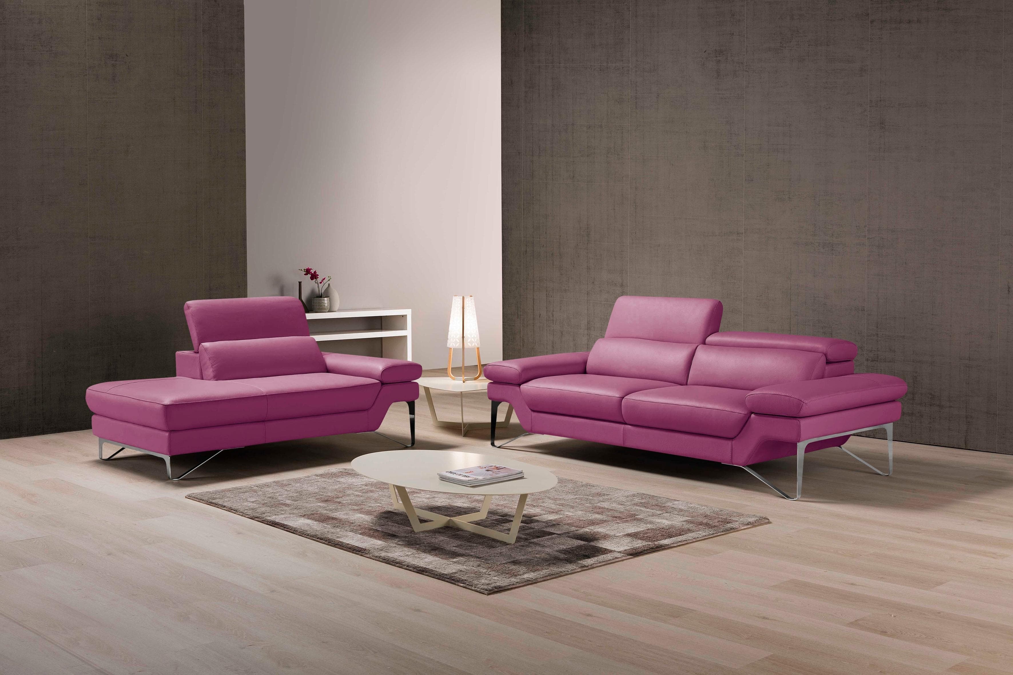 EGOITALIANO Princess Polstergarnitur Violett Echtleder