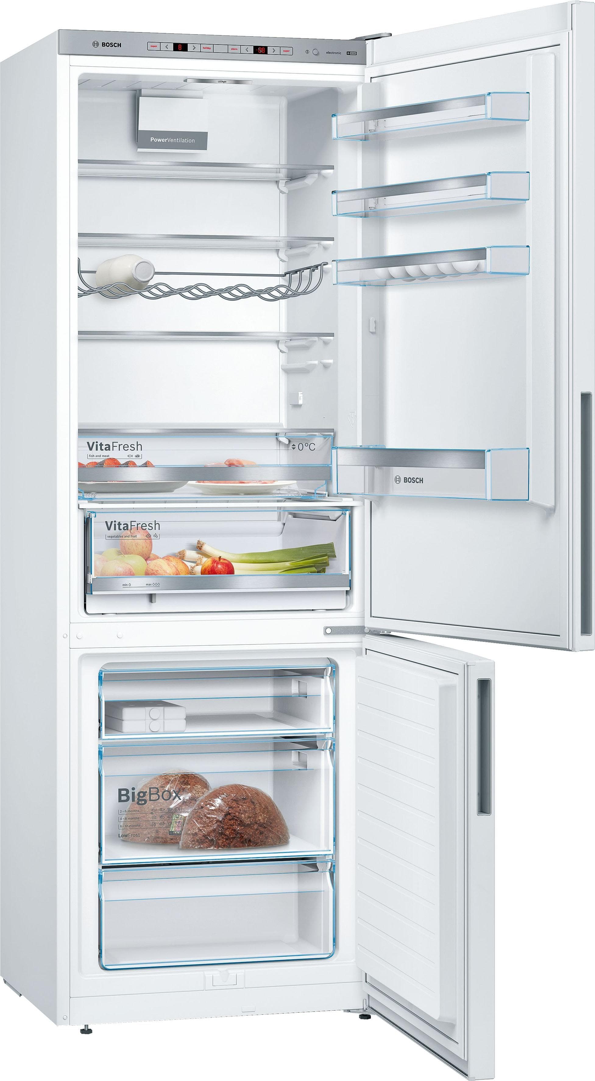 Bosch Kühl-/Gefrierkombination KGE49AWCA Serie 6 Weiß