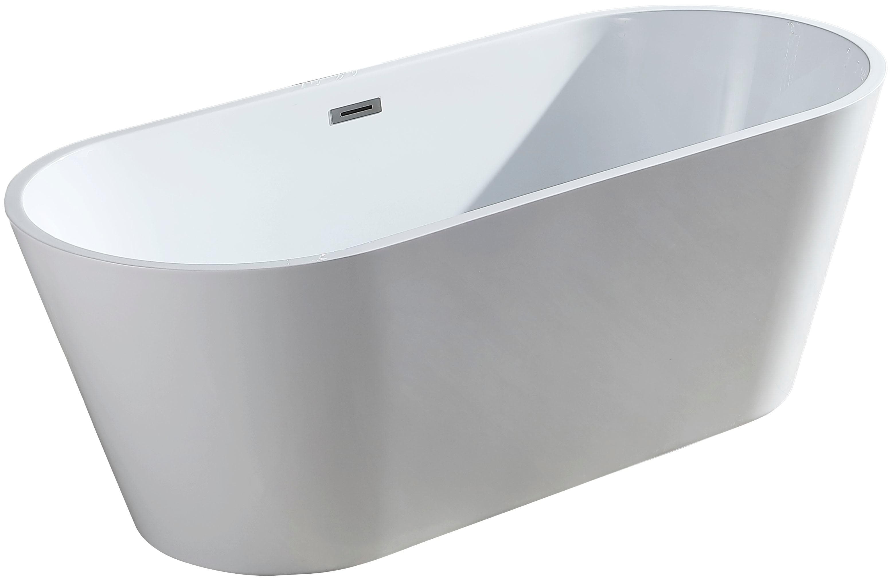 WELLTIME Badewanne Tavira Weiß Freistehend Sanitäracryl Oval