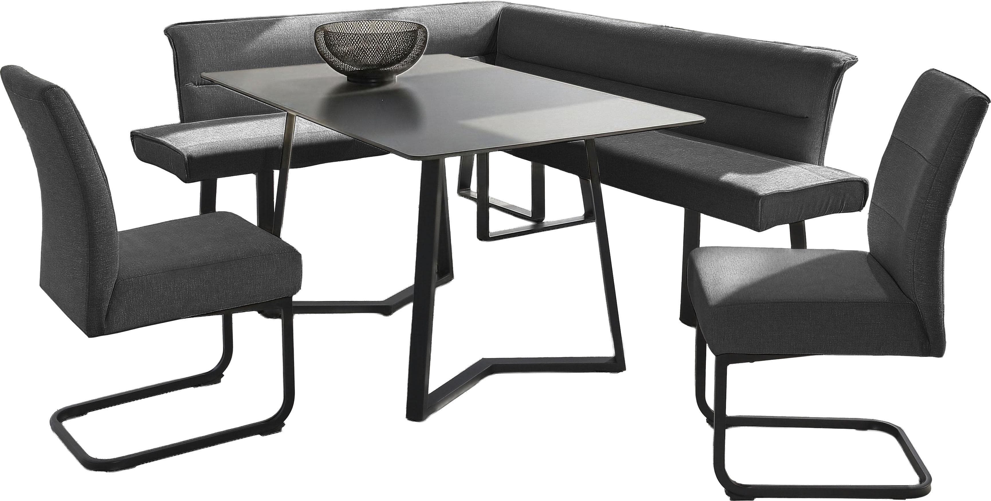 Eckbankgruppe OTTO HOME Set 4-tlg. Taschenfederkern Anthrazit