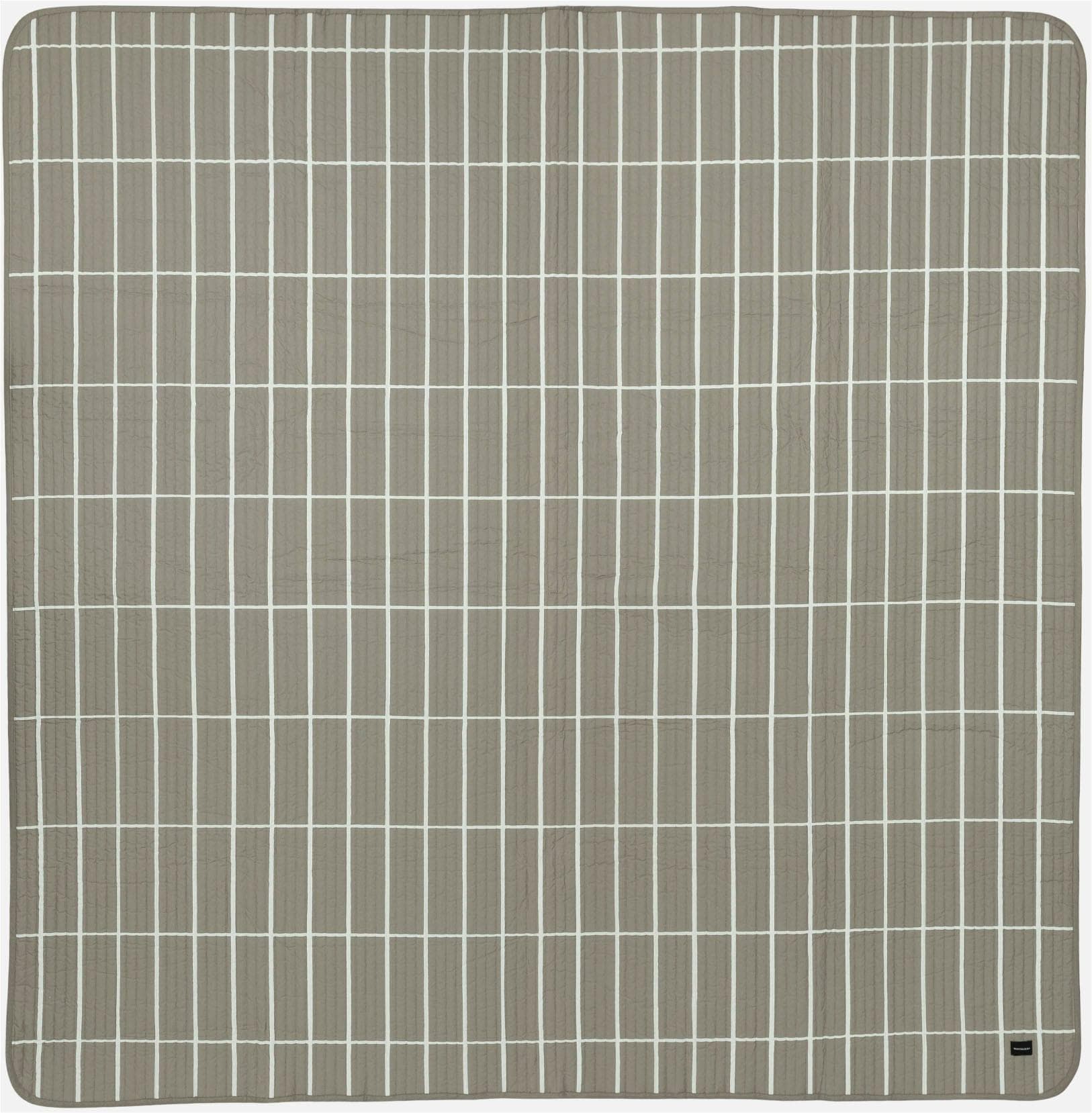 Marimekko Tagesdecke TIILISKIVI Beige Gestreift 260x260 cm Baumwolle