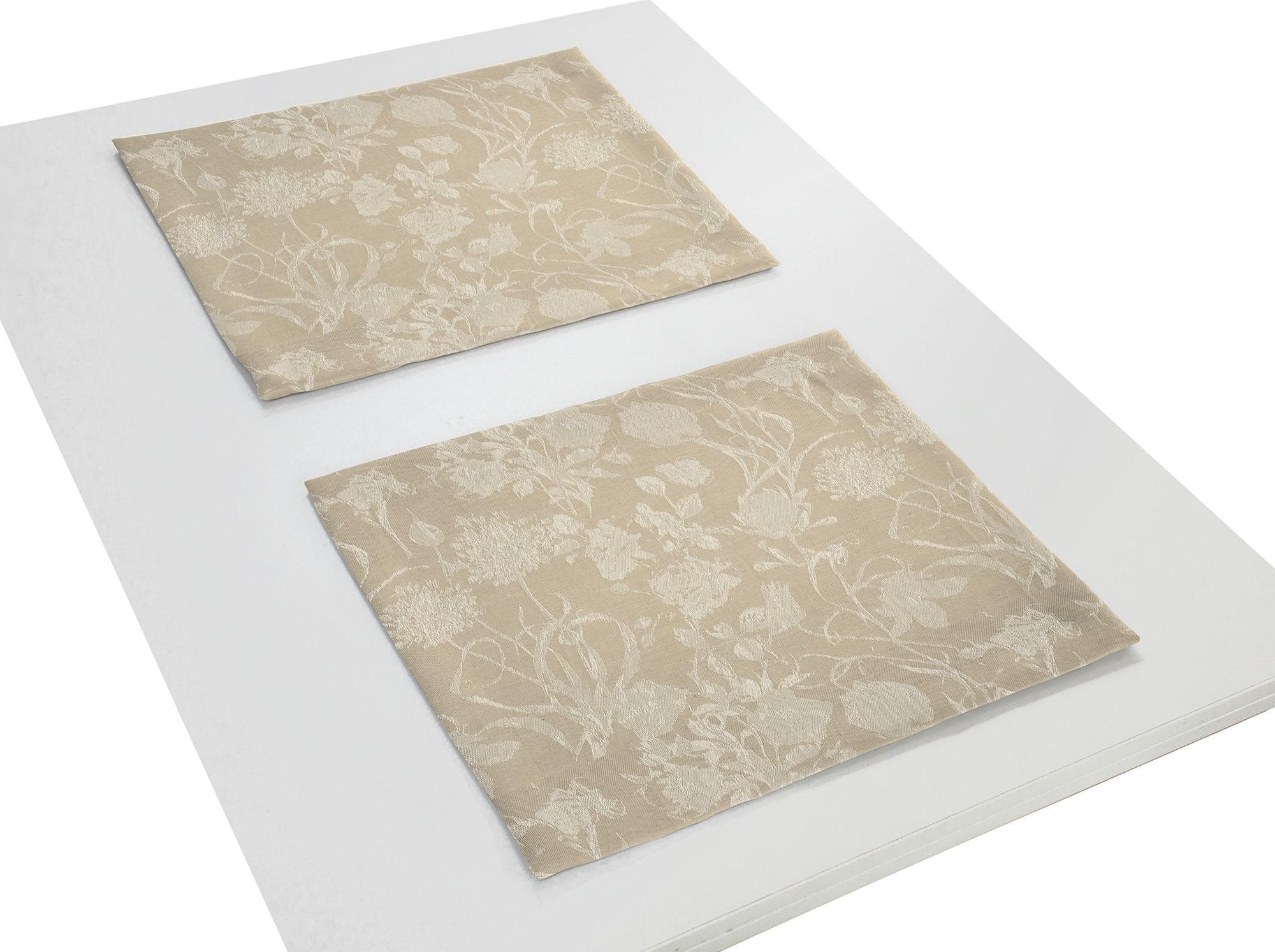Platzset ADAM Flower Cuveé Light beige 2er Pack