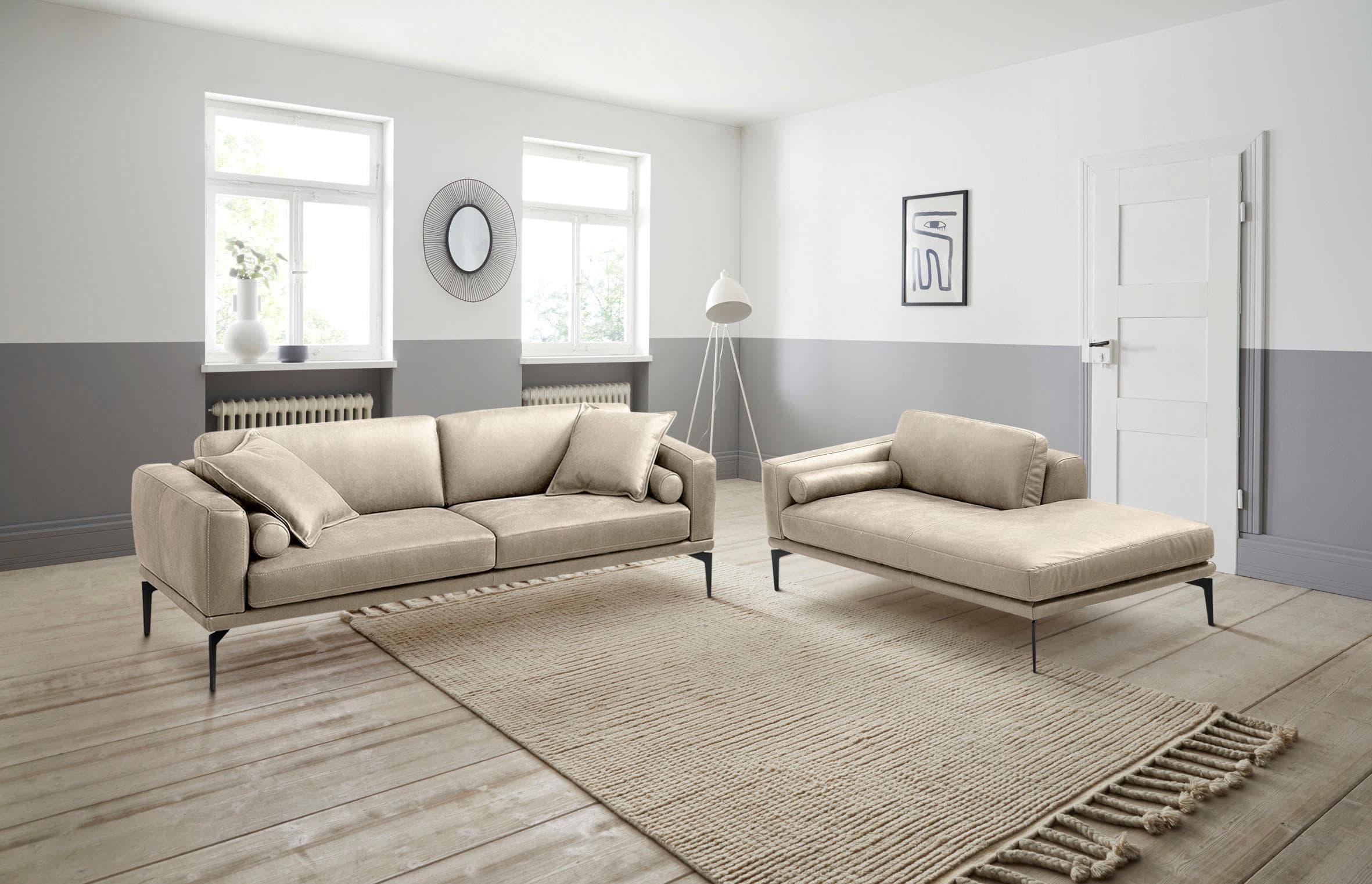 EGOITALIANO Polstergarnitur Masu Design Weiß Leder