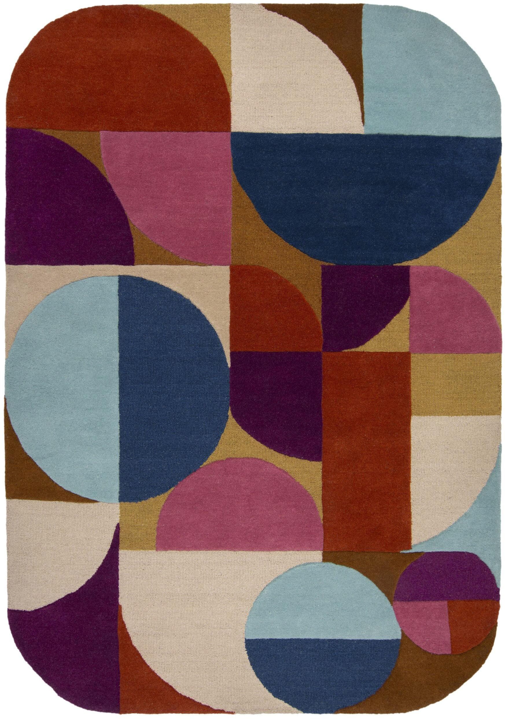 FLAIR RUGS Mia Arch Wollteppich Bunt Geometrisch