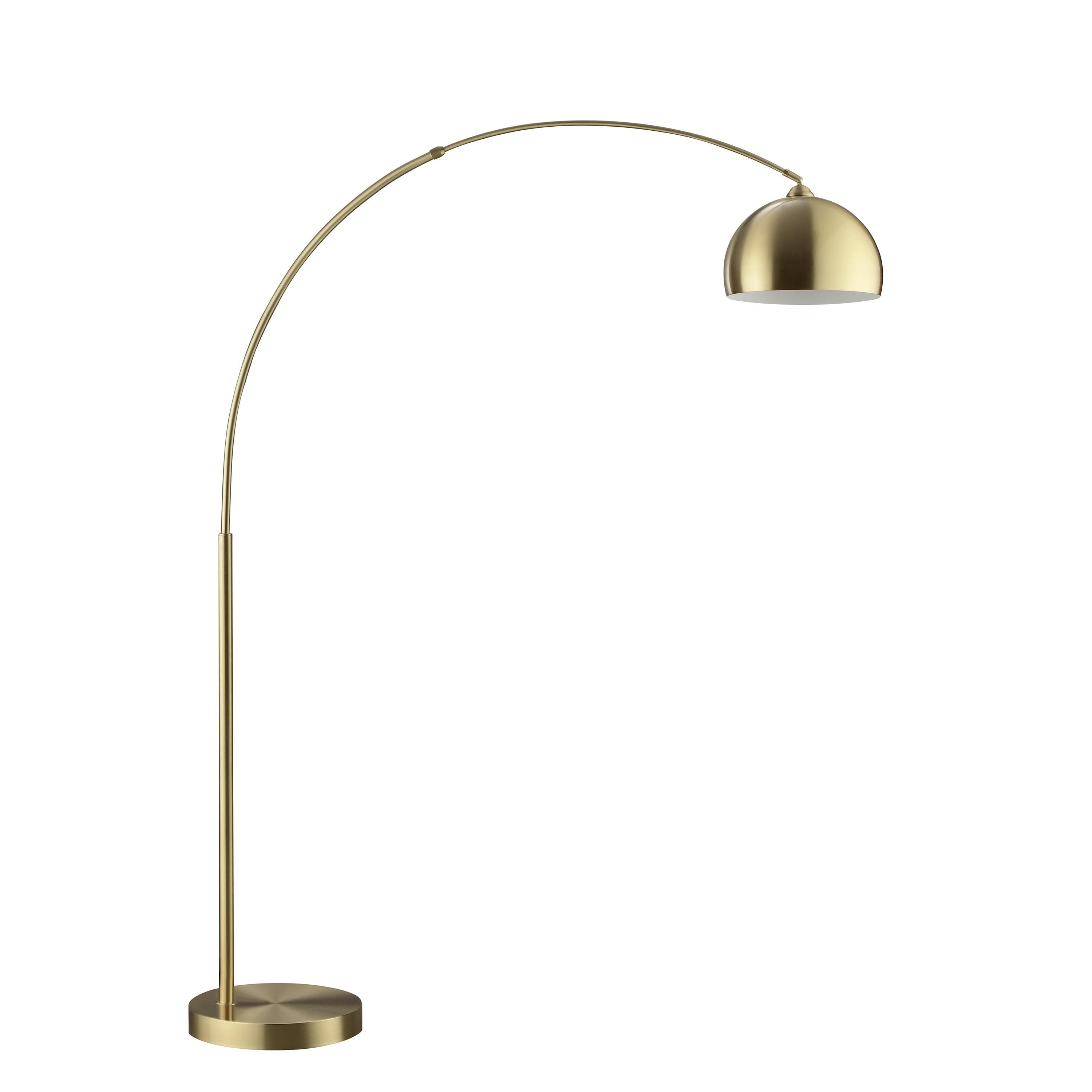 BRILLIANT Bogenlampe Manor gebürstet Messing E27