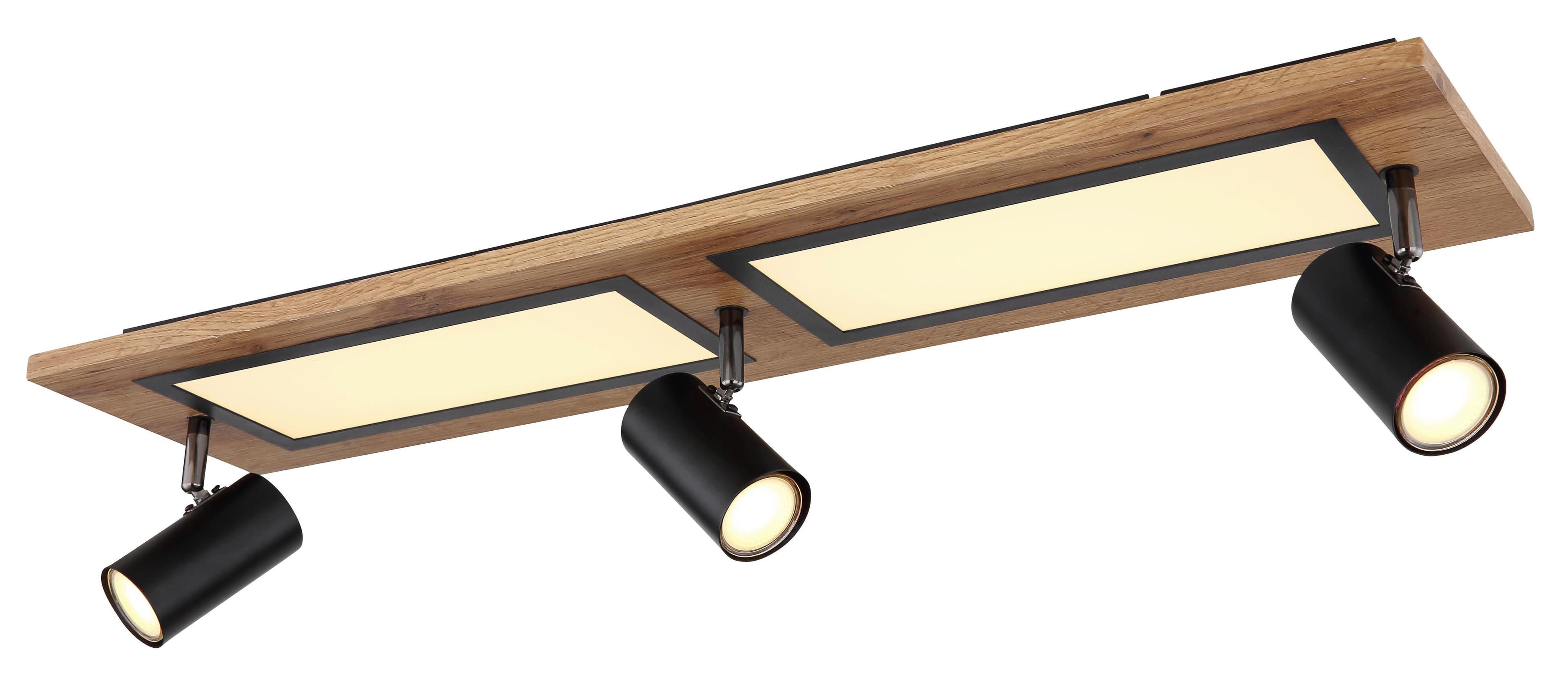 Deckenleuchte Ulla mit LEDs, 5-flammig, Schwarz/Braun