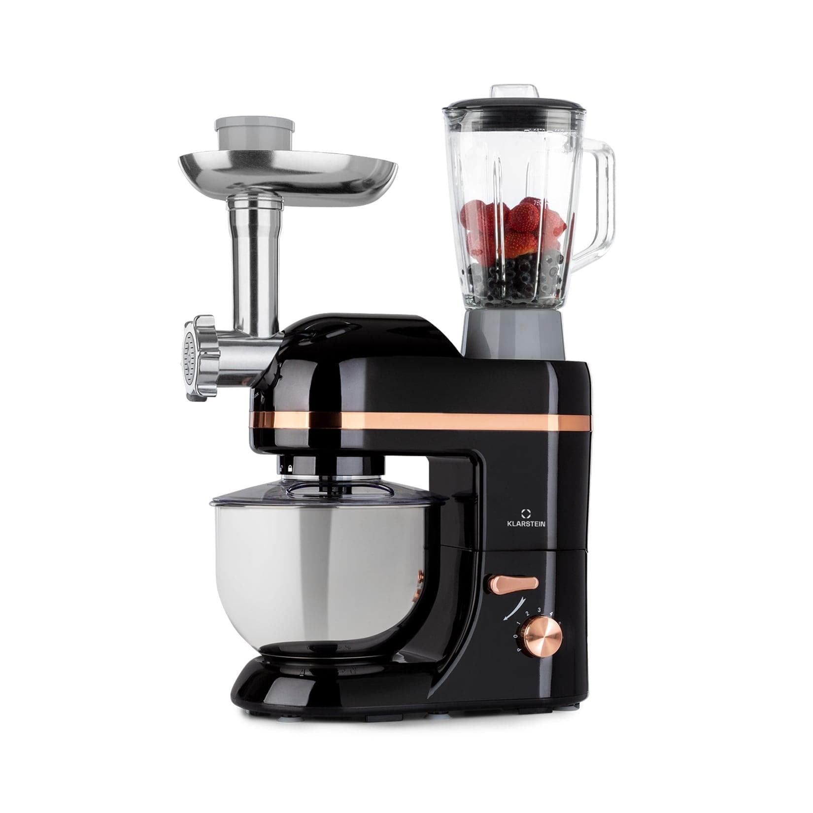 Klarstein Lucia Elegance Küchenmaschine Mixer Fleischwolf 1800W BPA-frei