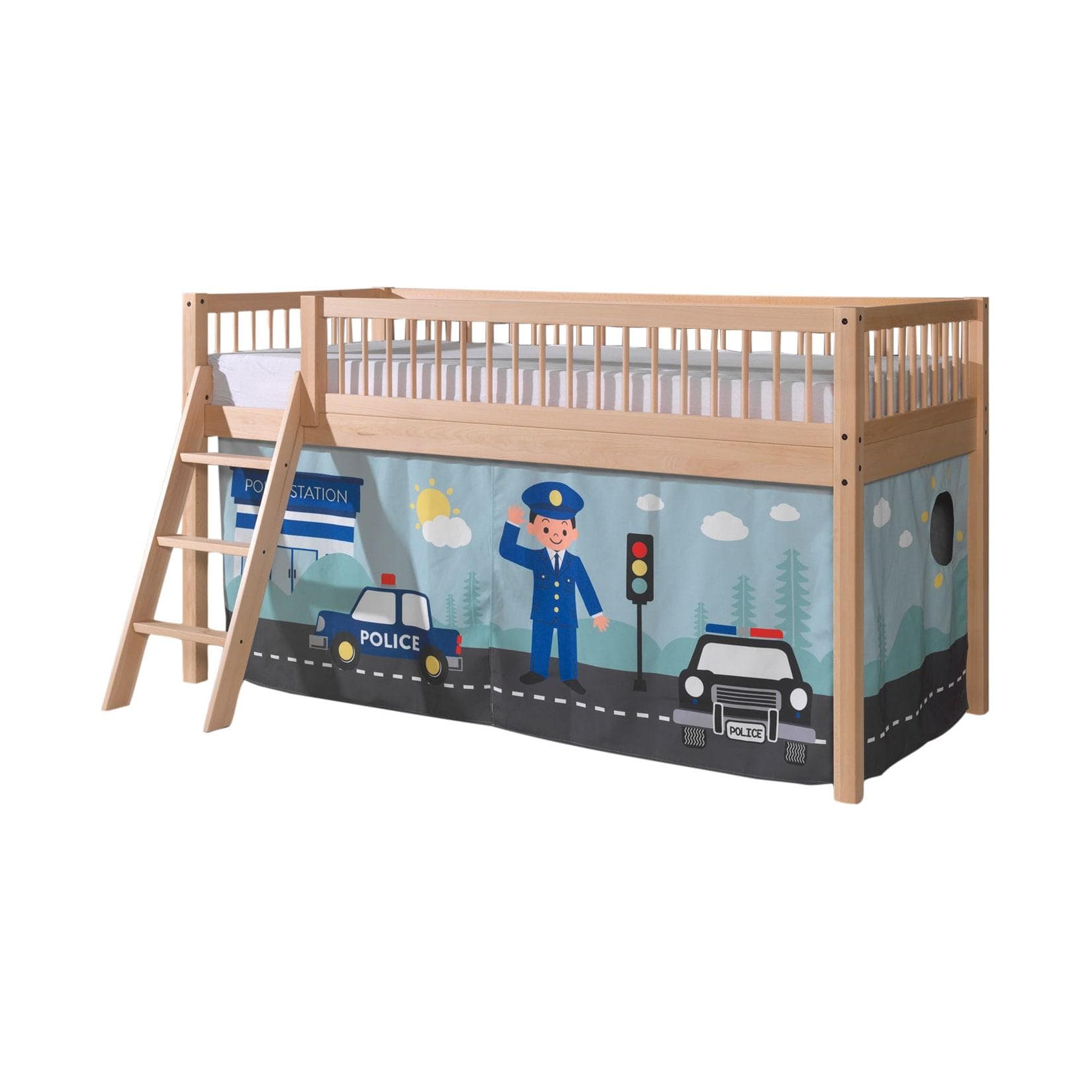 VIPACK Spielbett Forrest Buche natur lackiert mit Absturzschutz
