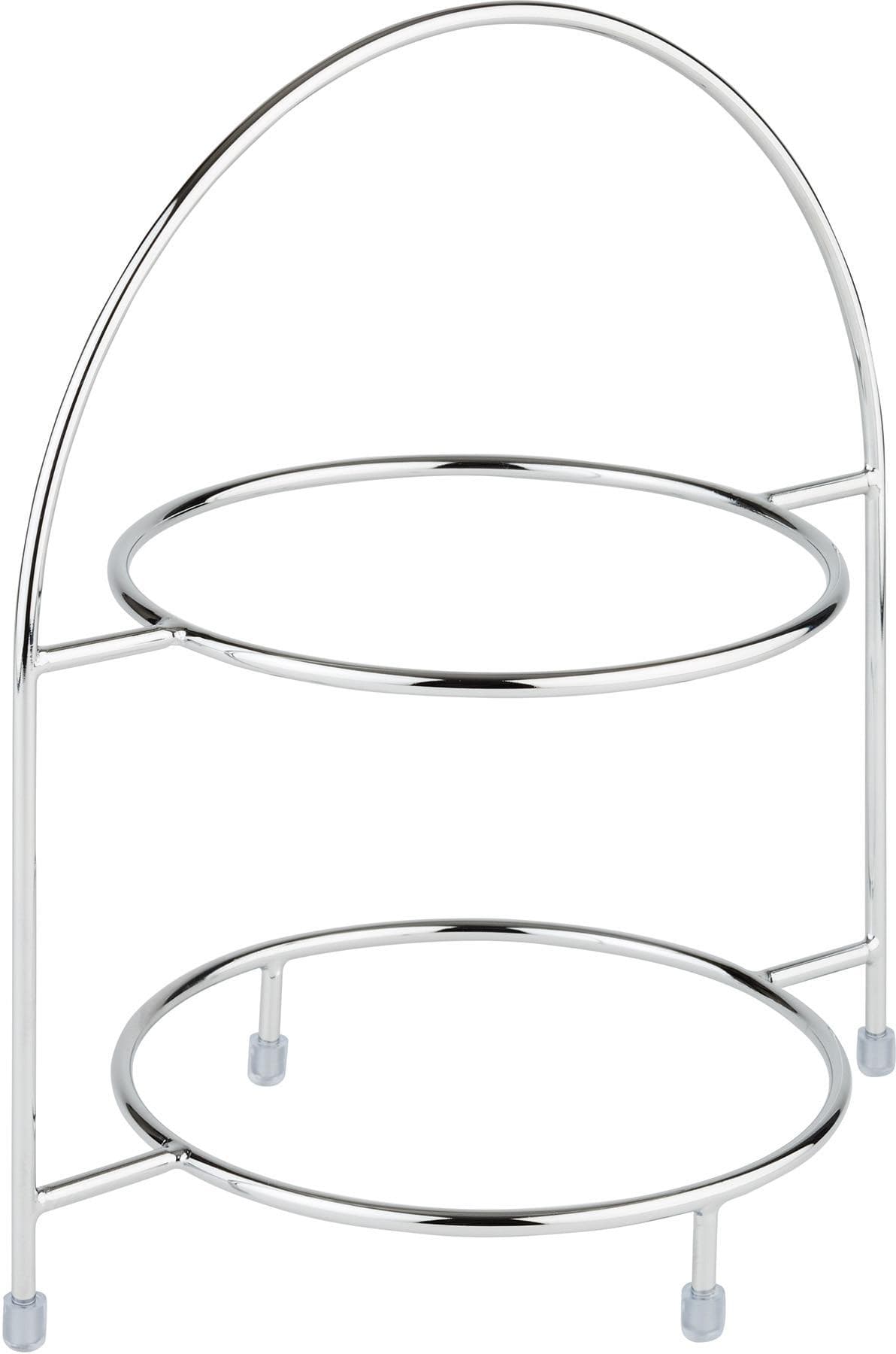 Servier-Set APS Serviergestell Chromfarben Metall 2-stufig