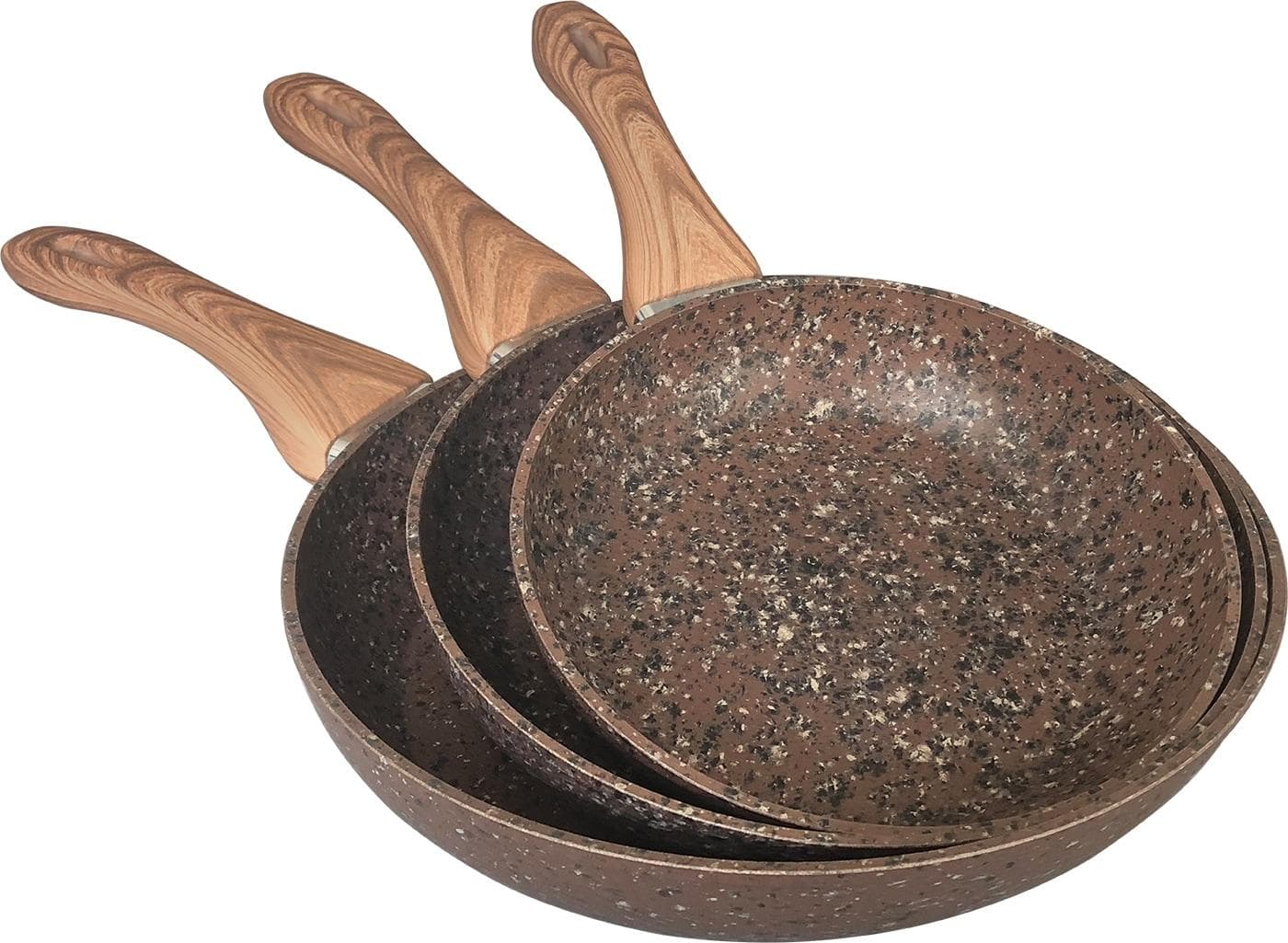 Ergonomische Bratpfanne aus Aluminium und Kunststoff, 24x42 cm
