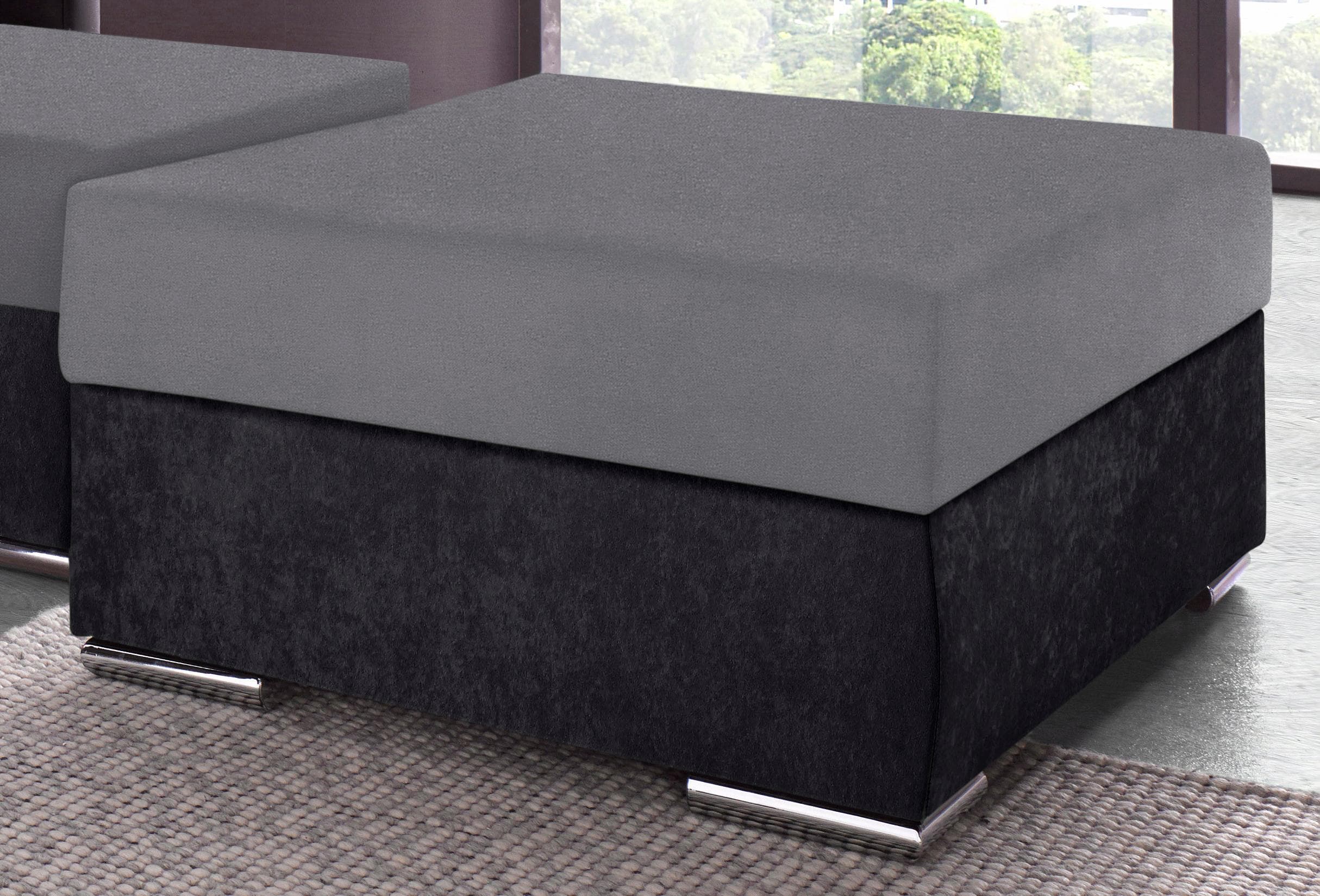 Hocker COLLECTION AB John Schwarz Grau 100cm