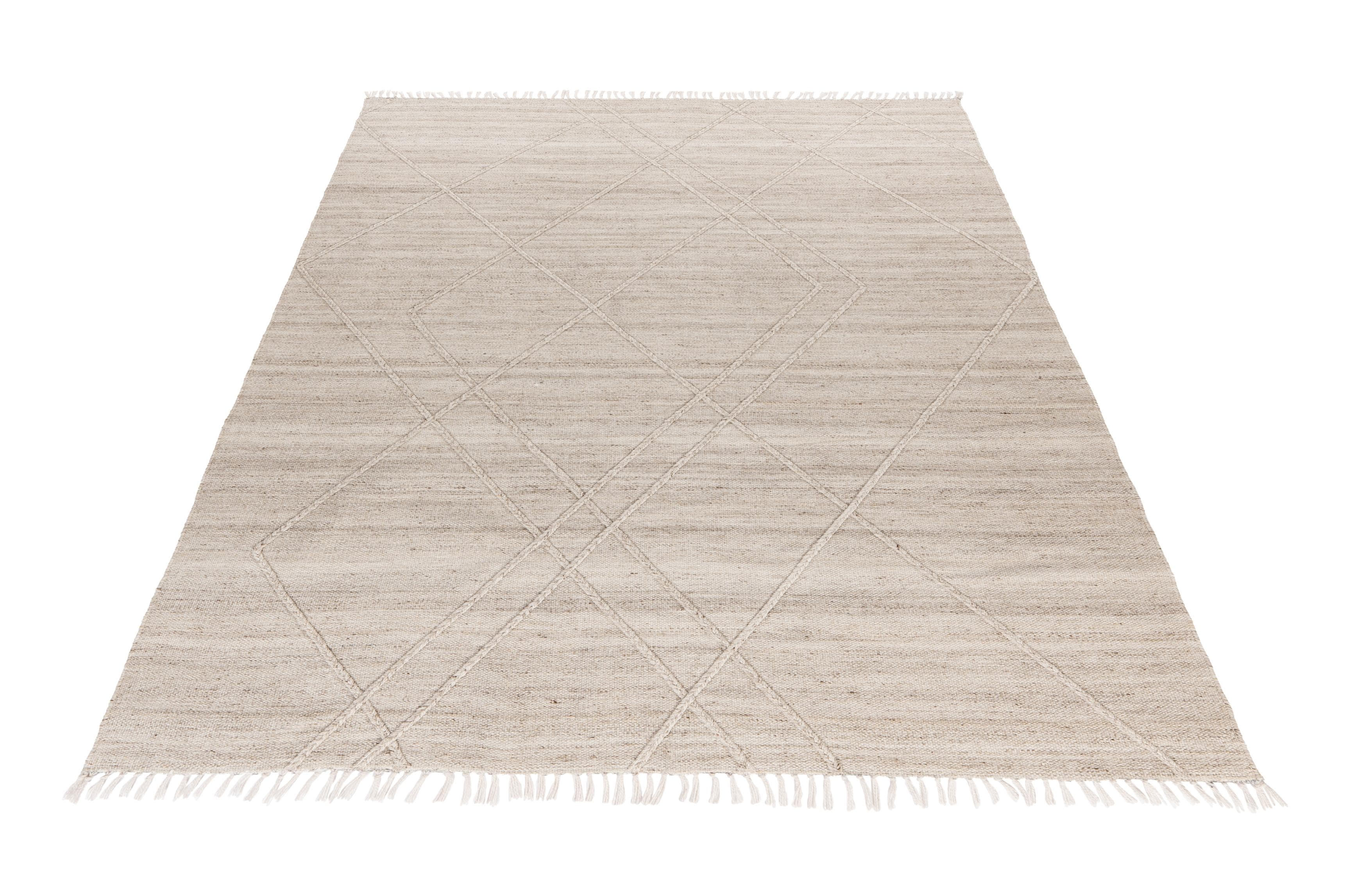 Teppich OBSESSION My Dakar 365 Beige Rautenmuster Handgewebt