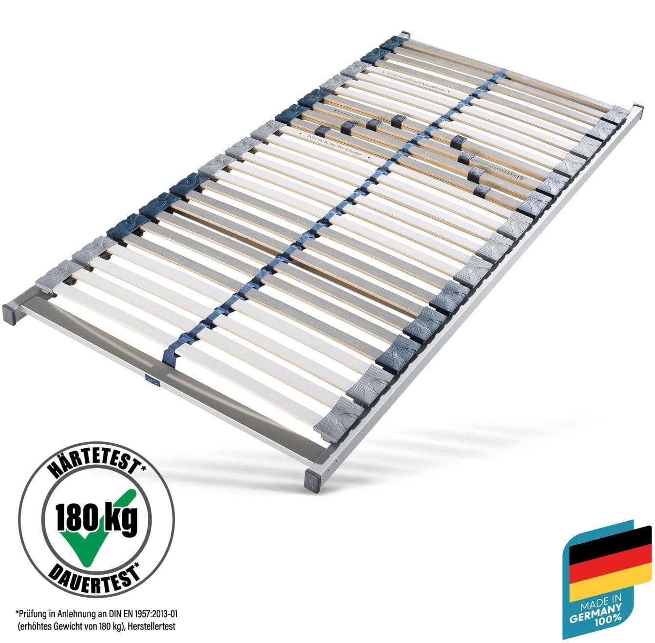 BECO Lattenrost Perfekta 200 Grau Weiss 5-Zonen Luxus