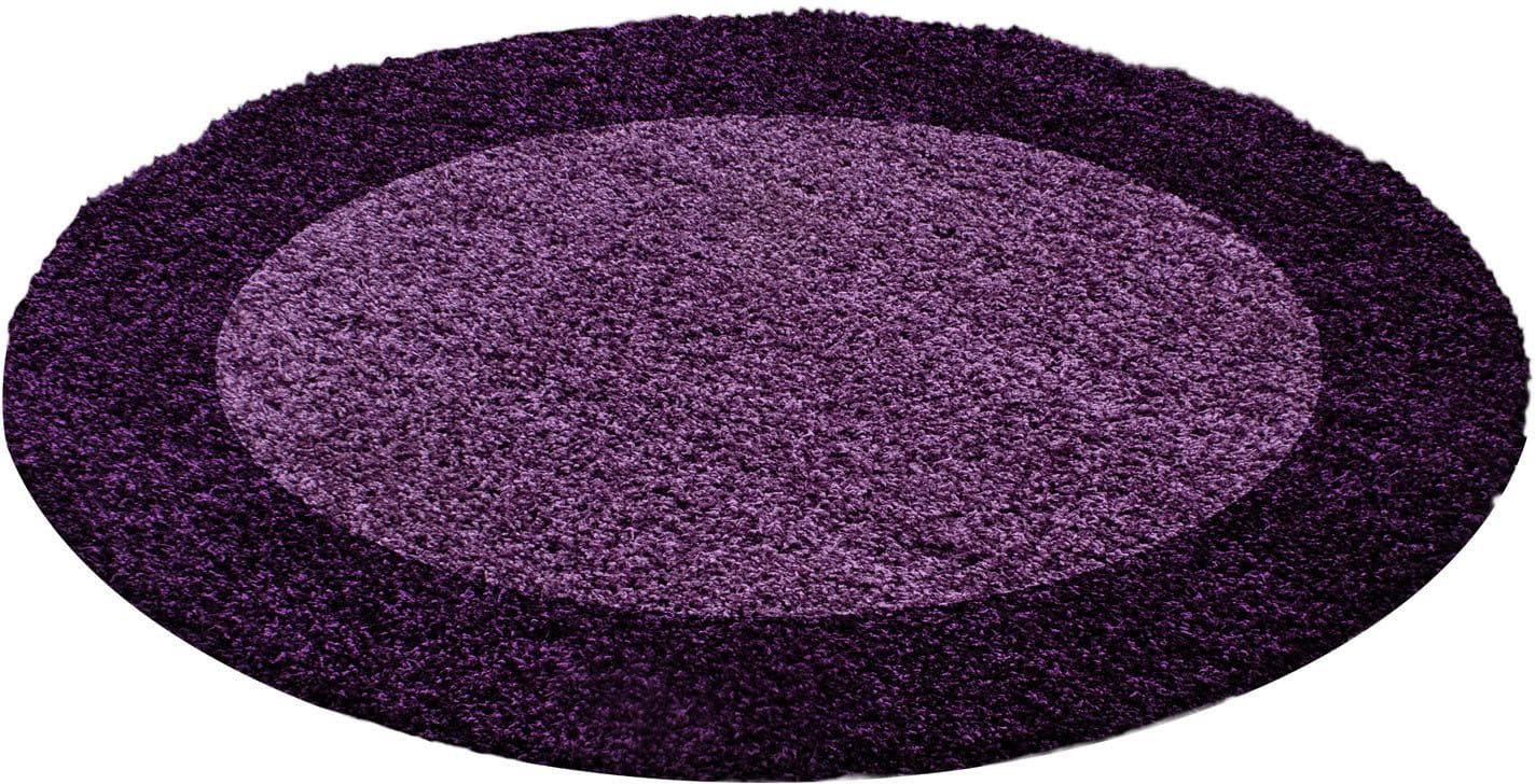 AYYILDIZ TEPPICHE Life Shaggy 1503 Hochflor-Teppich Lila Rund