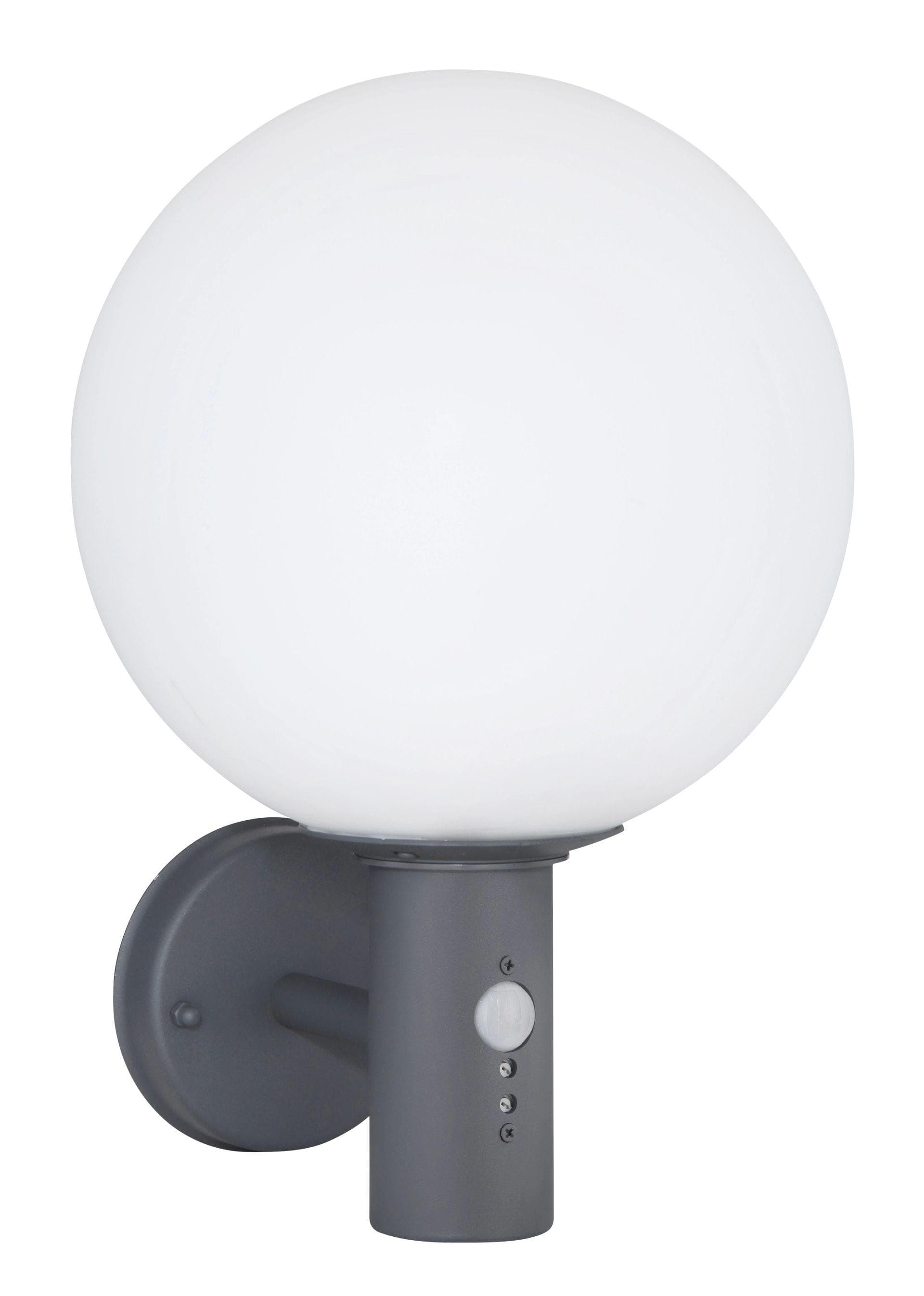 GLOBO LIGHTING Außen-Wandleuchte OSSY Grau mit Bewegungsmelder