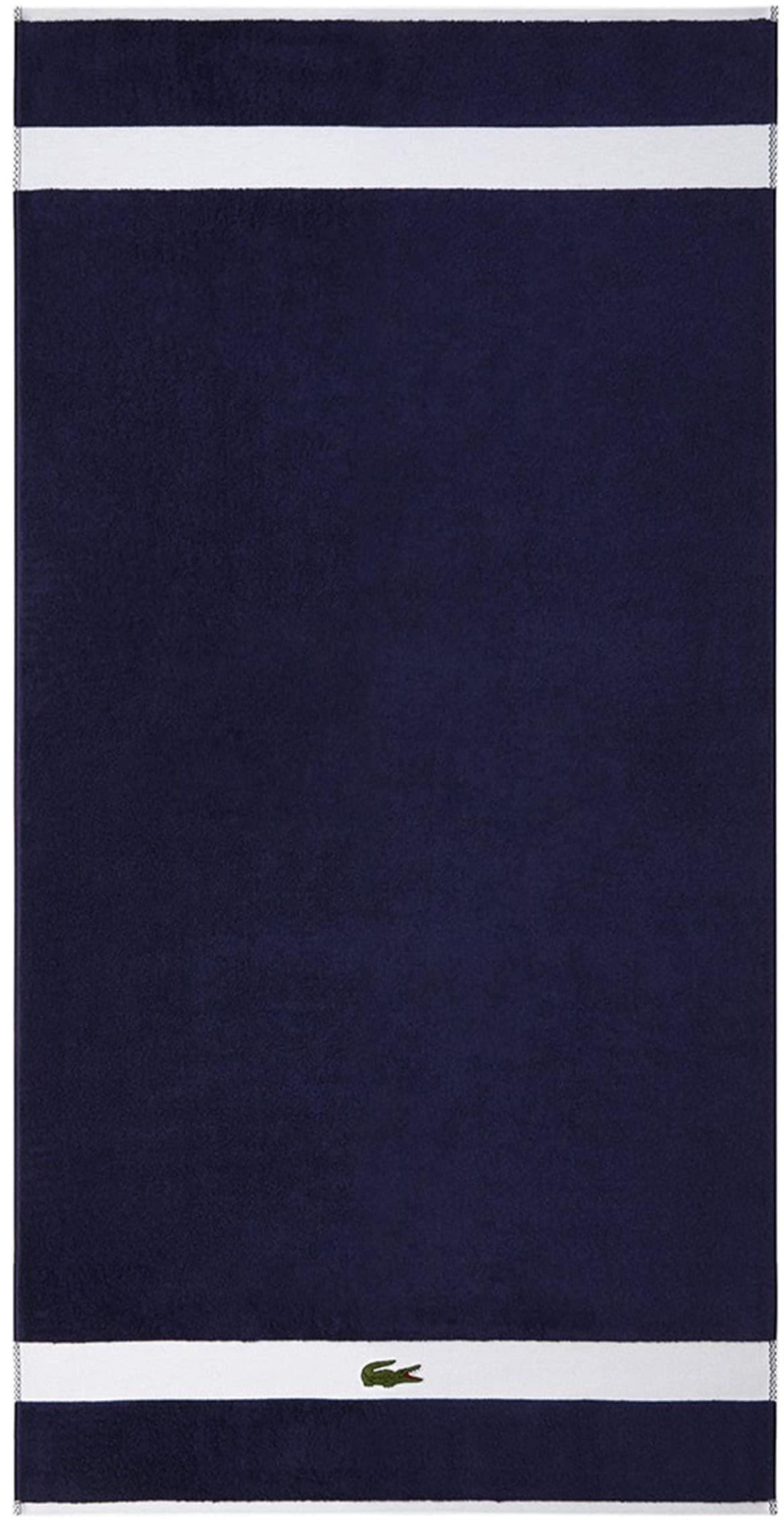 LACOSTE Duschtuch LCASUAL Marine Frottier Baumwolle