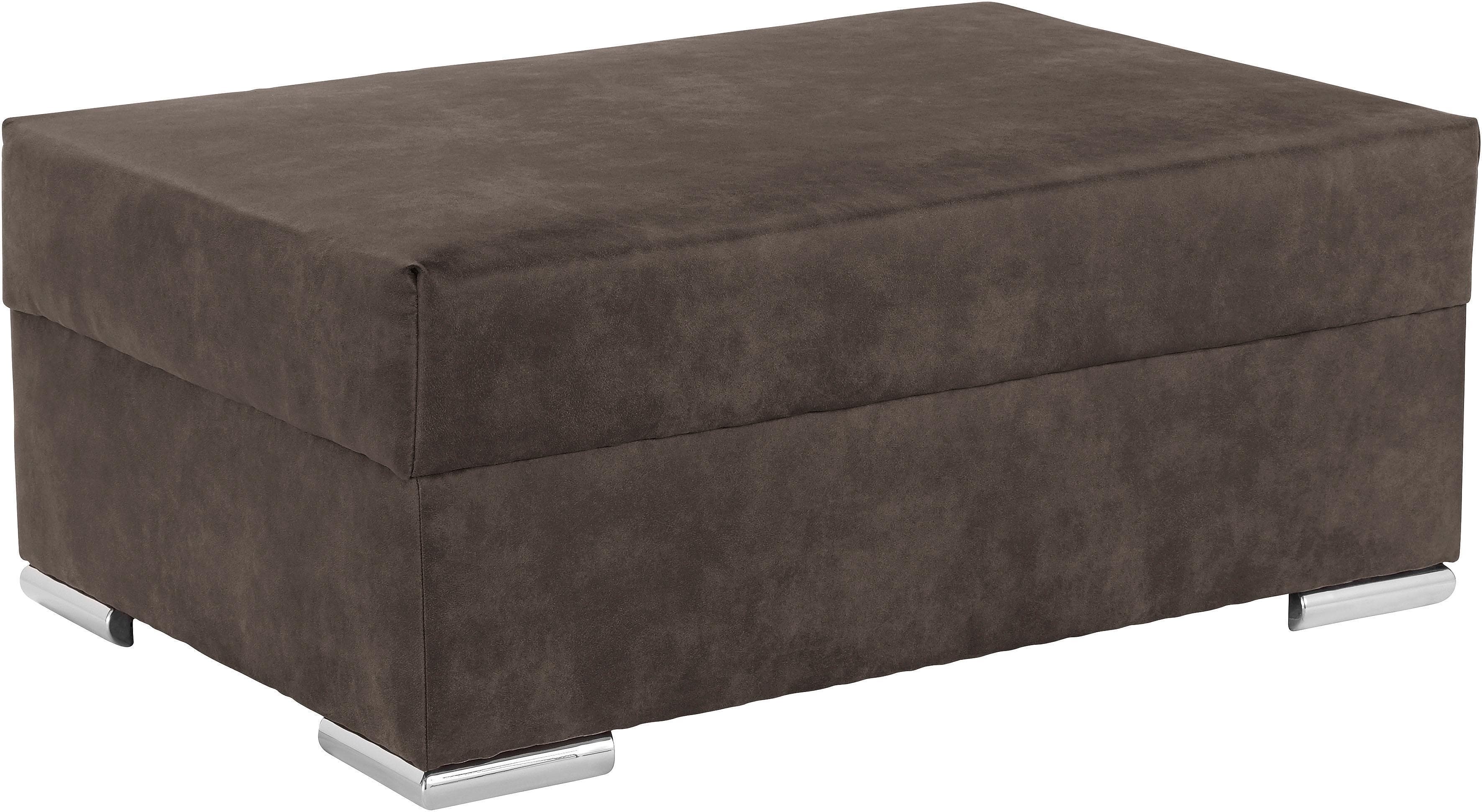 Hocker COLLECTION AB John Dunkelbraun Microfaser Lederoptik