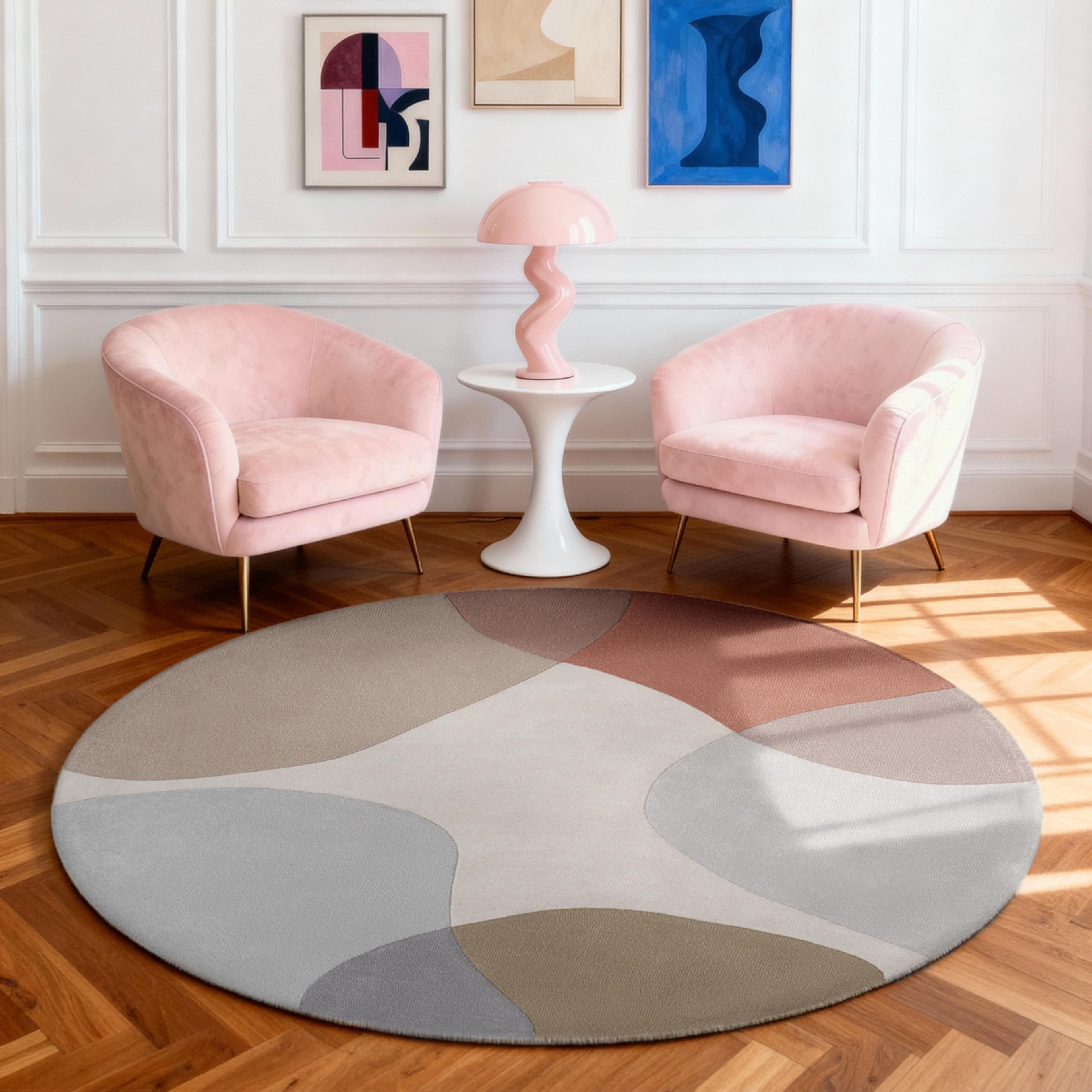 TED BAKER Wollteppich Clarissa Blau Geometrisch