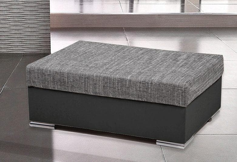 Hocker COLLECTION AB John Schwarz Grau mit Holzgestell
