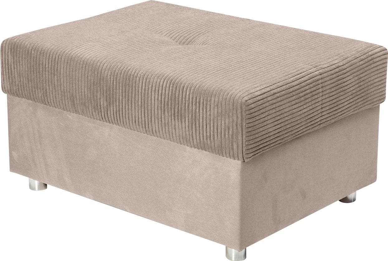 Hocker COLLECTION AB Italia Beige Cord-Samt Mix