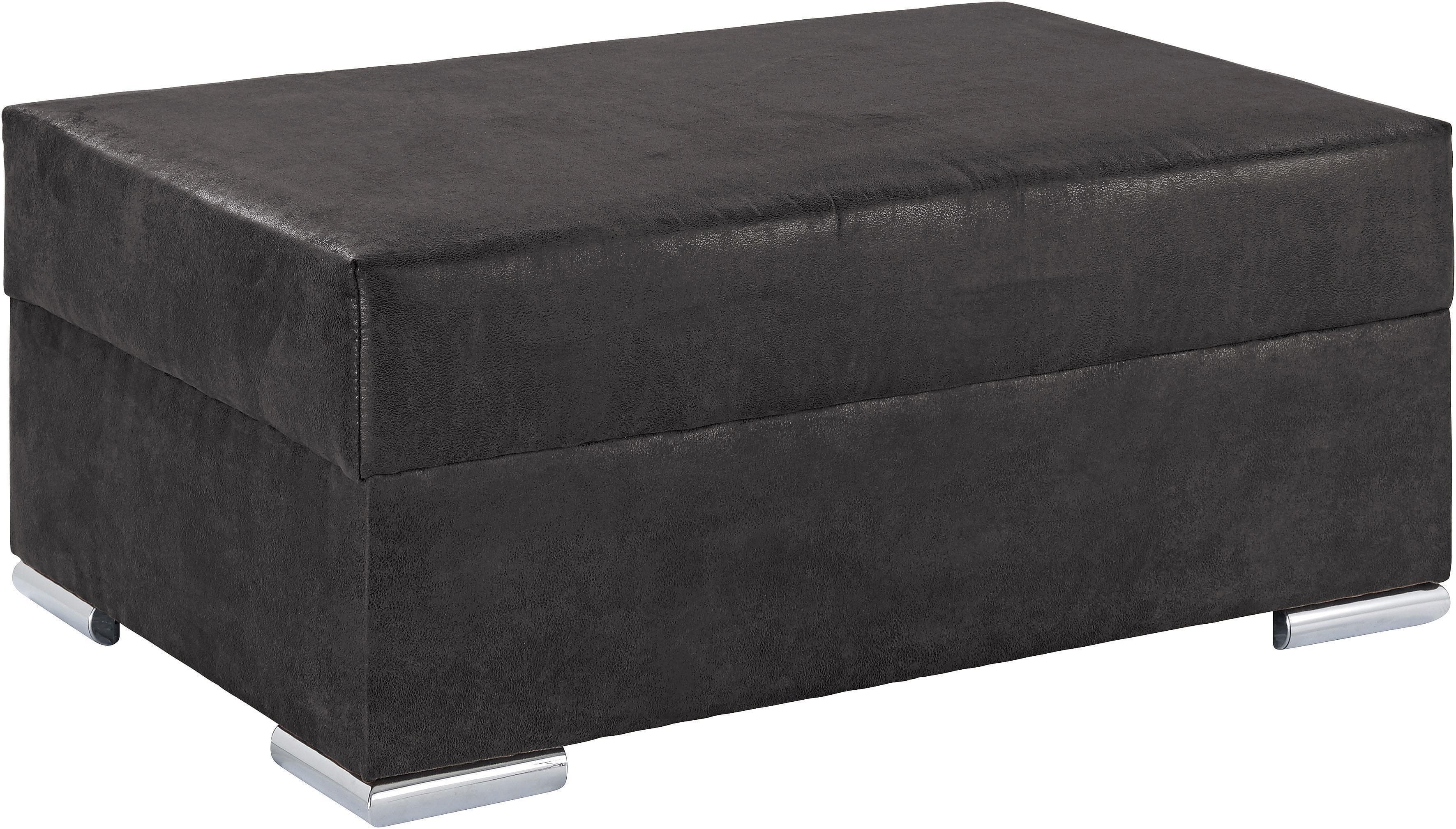 Hocker COLLECTION AB John Schwarz Microfaser mit Federkern