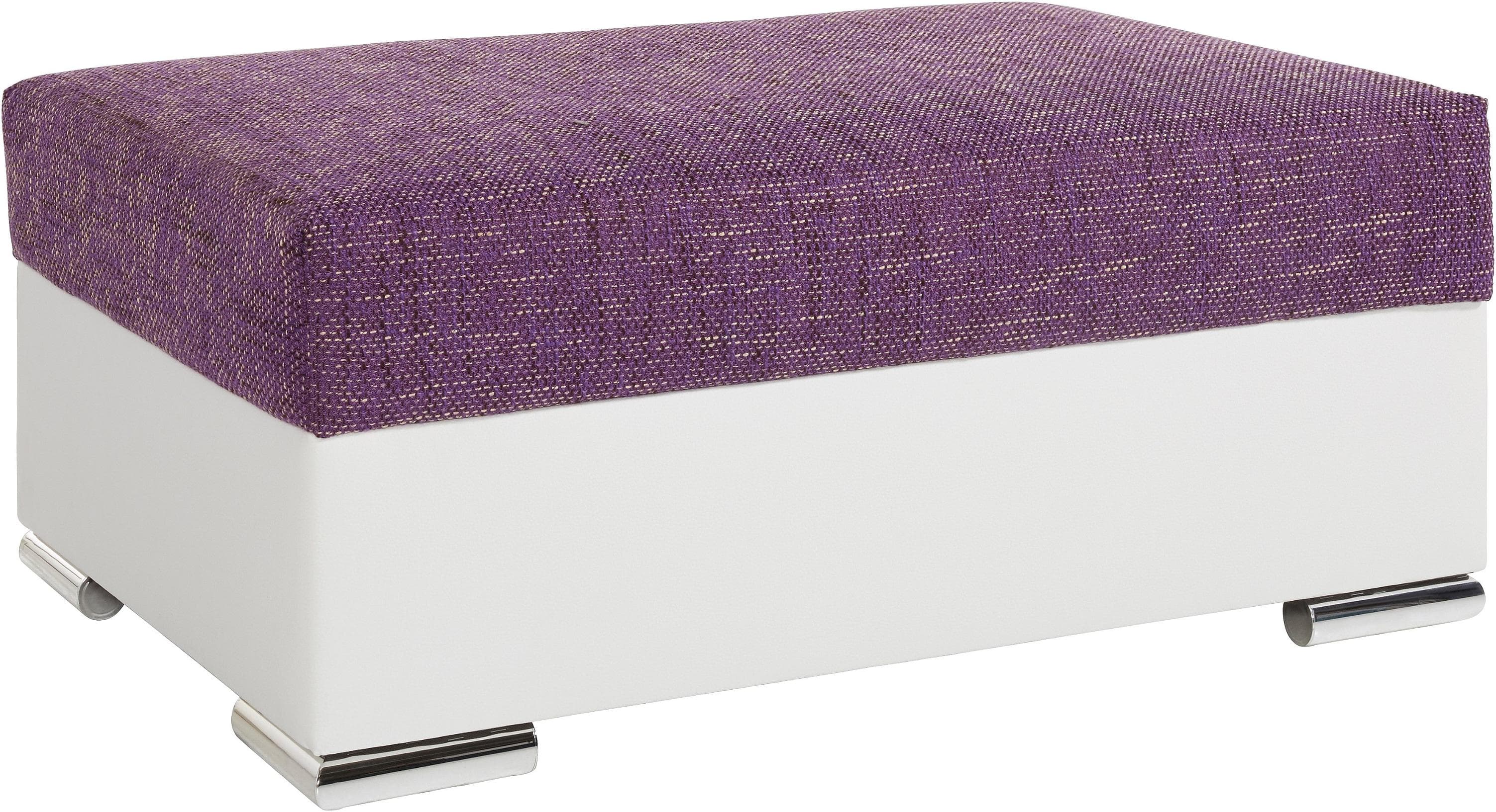Hocker COLLECTION AB John Weiß/Lila mit Federkern