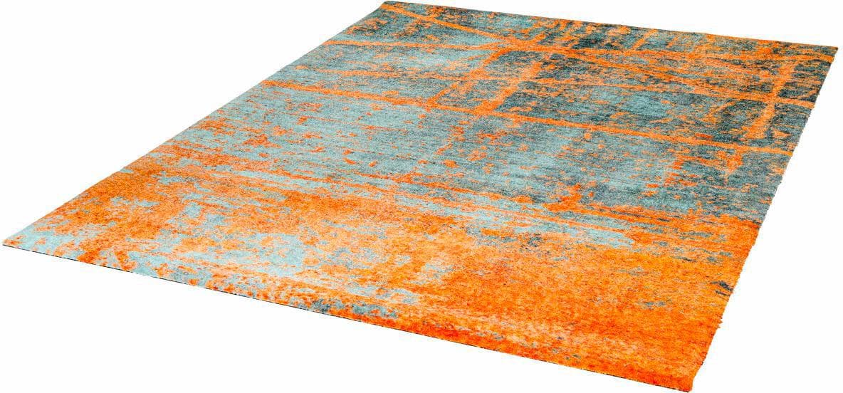 wash+dry by Kleen-Tex Läufer Rustic Grau Orange Polyamid Rutschhemmend