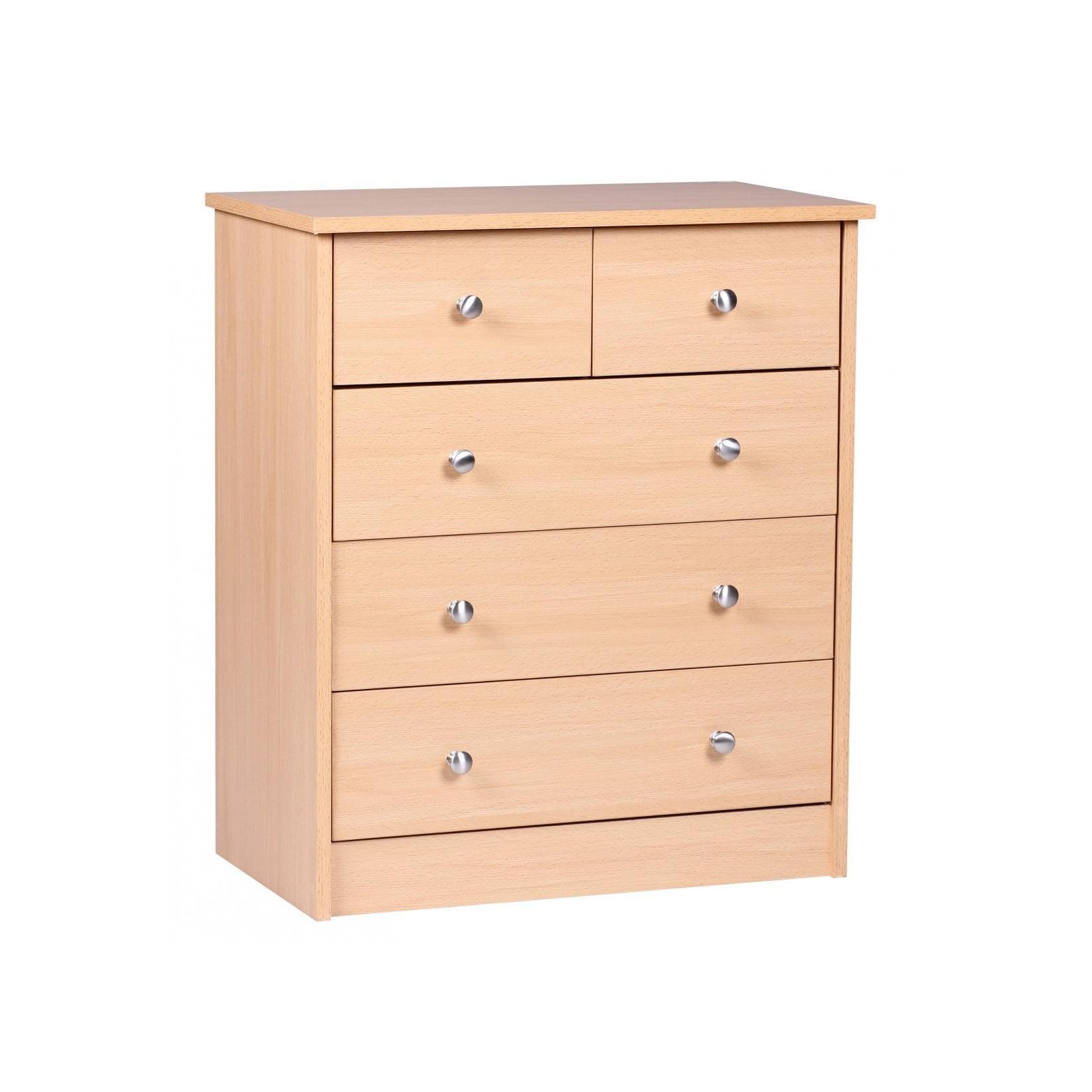 WOHNLING Kommode Buche 5 Schubladen Modernes Design