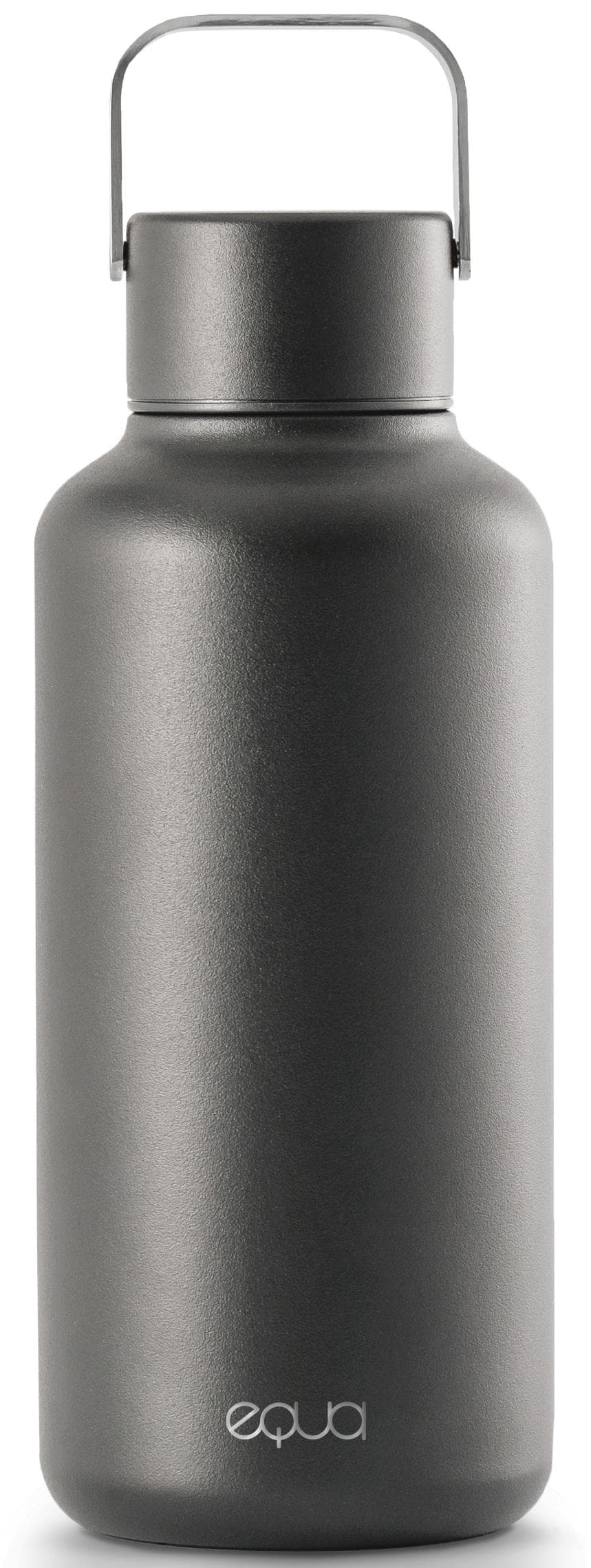EQUA Trinkflasche Timeless Off Dark Schwarz Edelstahl