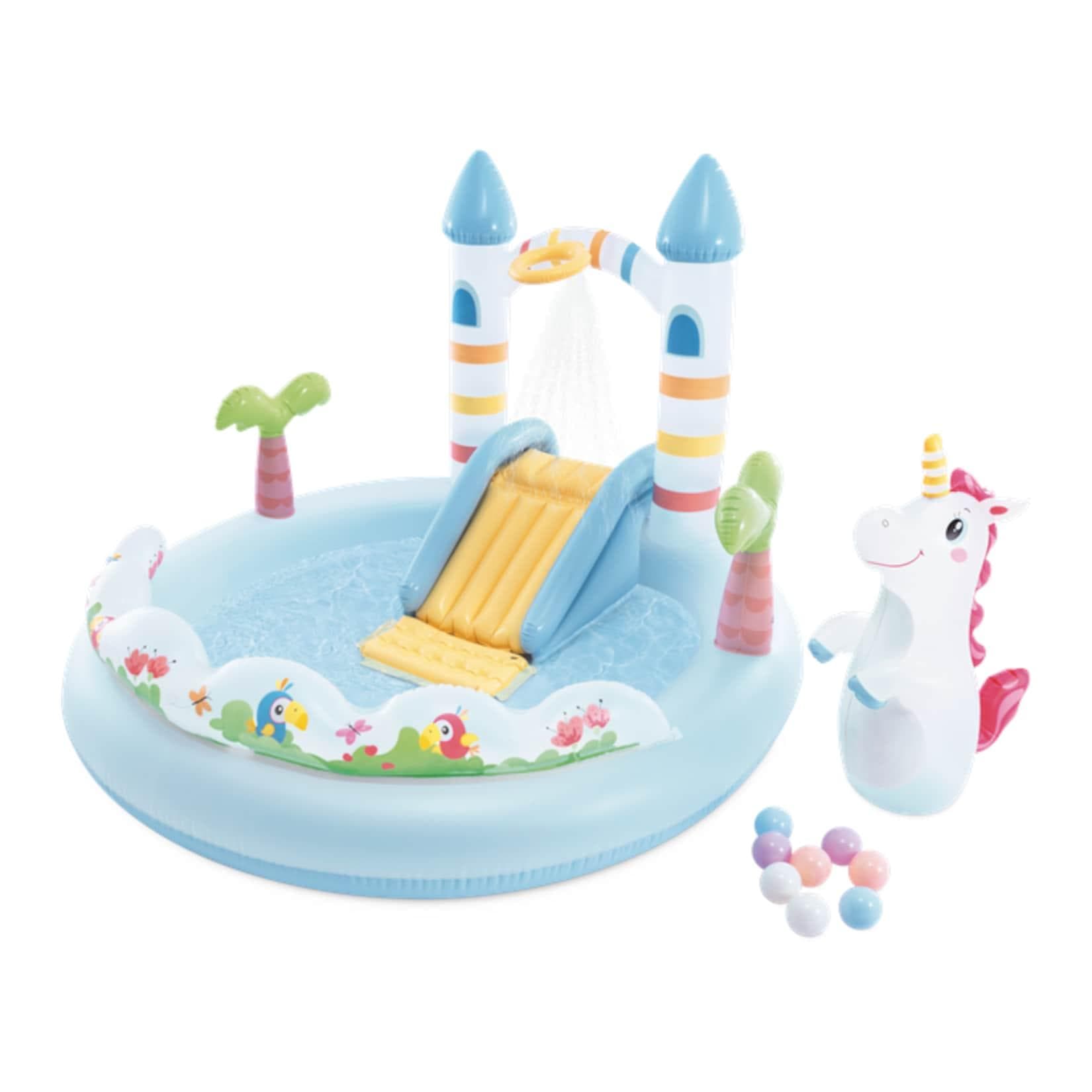 Intex Planschbecken Playcenter Unicorn Castle Bunt mit Rutsche