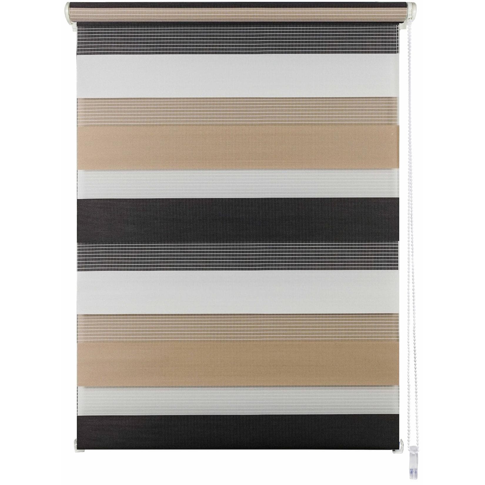ONDECO Doppelrollo Just Triple Klemmfix Seitenzugrollo Blickdicht Cappuccino