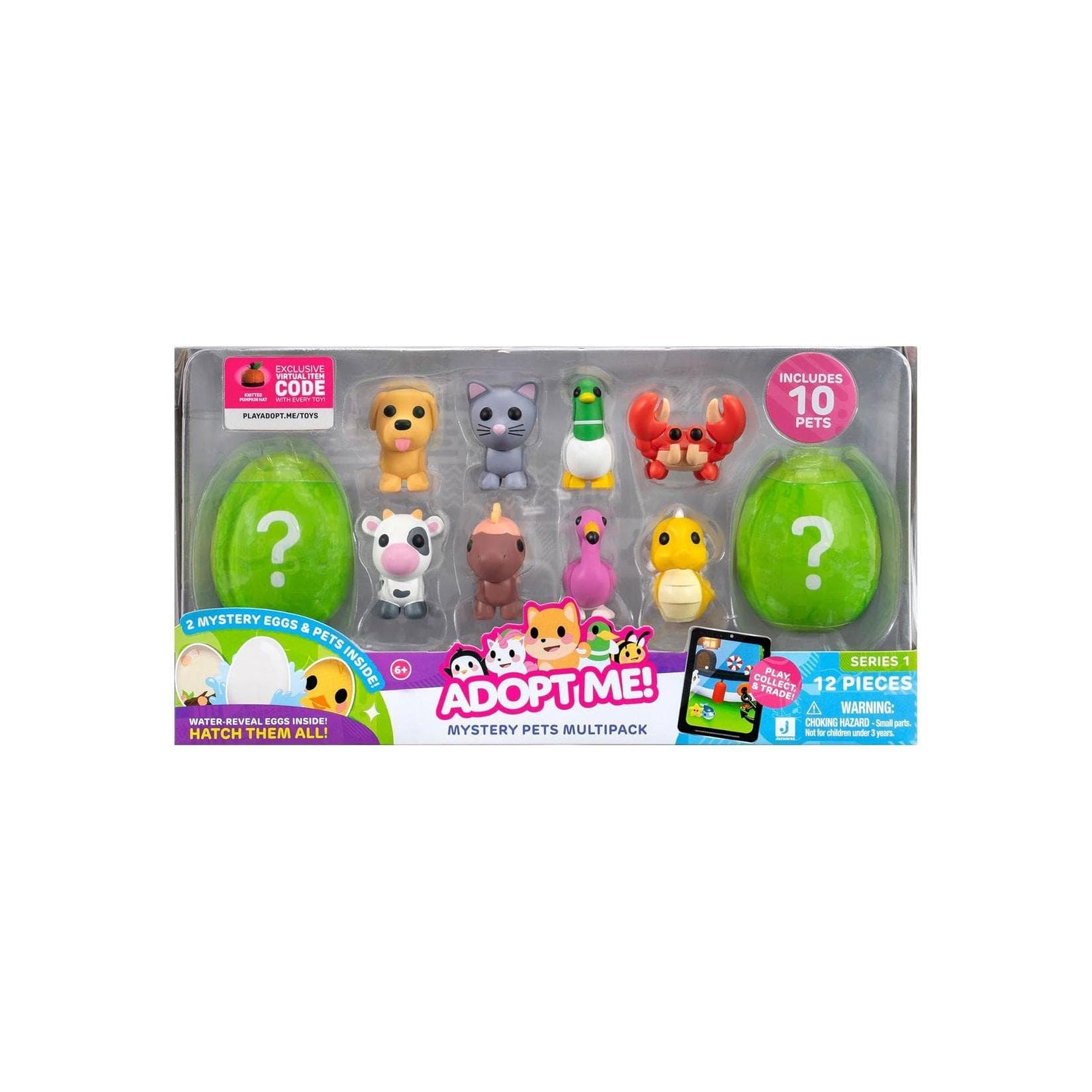 Jazwares AME0050 Adopt Me! Figurenset 10er-Pack Haustiere Bunt
