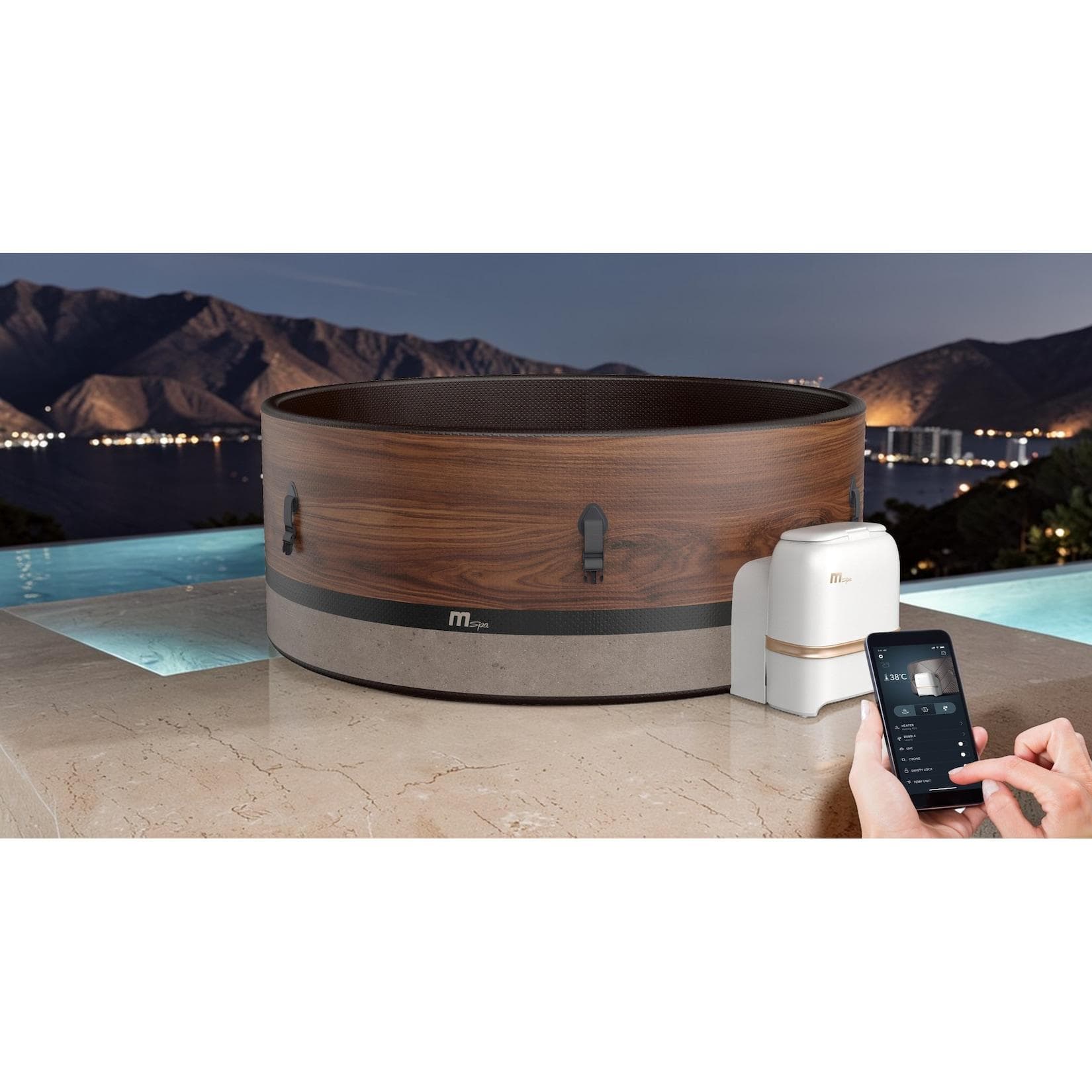 mSpa Whirlpool DUET ECO 6-Personen Aufblasbar mit UVC+ & App-Steuerung