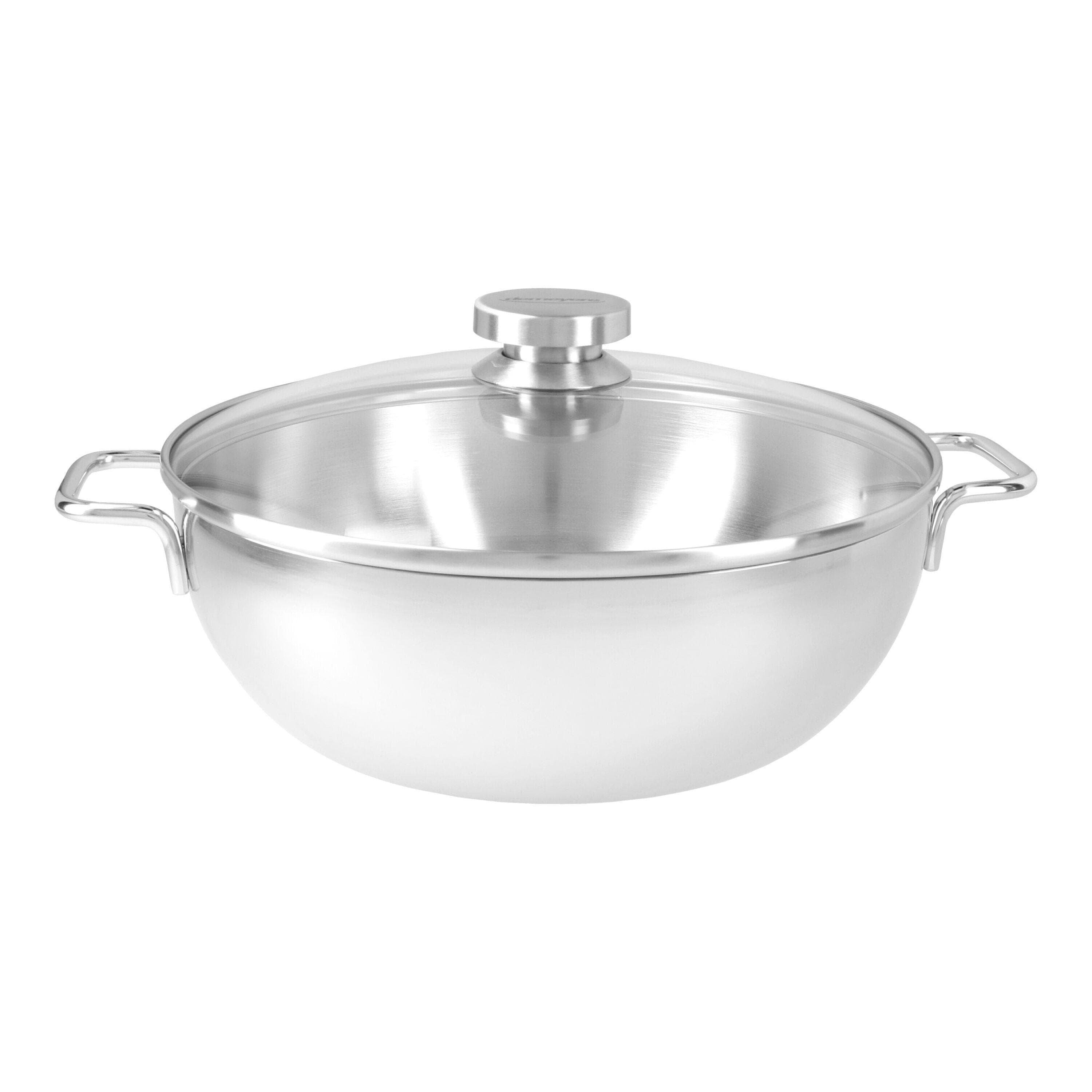 Demeyere Apollo 7 Konische Schmorpfanne 28 cm mit Glasdeckel Edelstahl