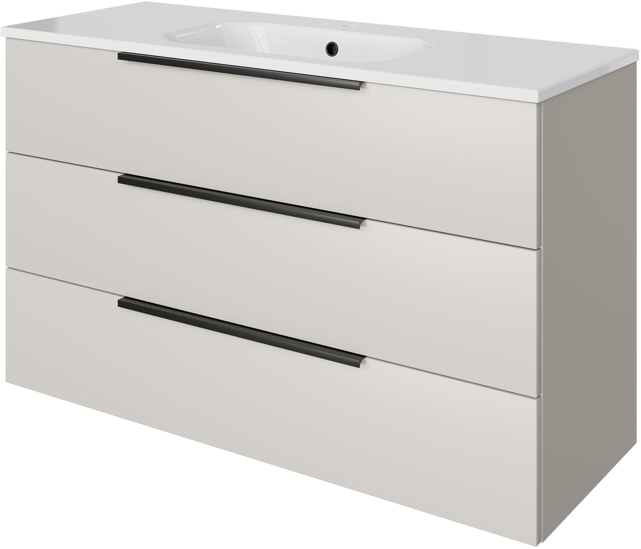 Badmöbel-Set SAPHIR Mineralmarmor Waschtisch Kaschmir Matt