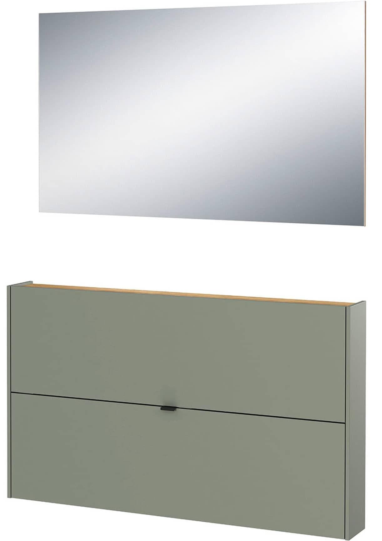Garderoben-Set GERMANIA Ameca mit Spiegel und Schuhkipper