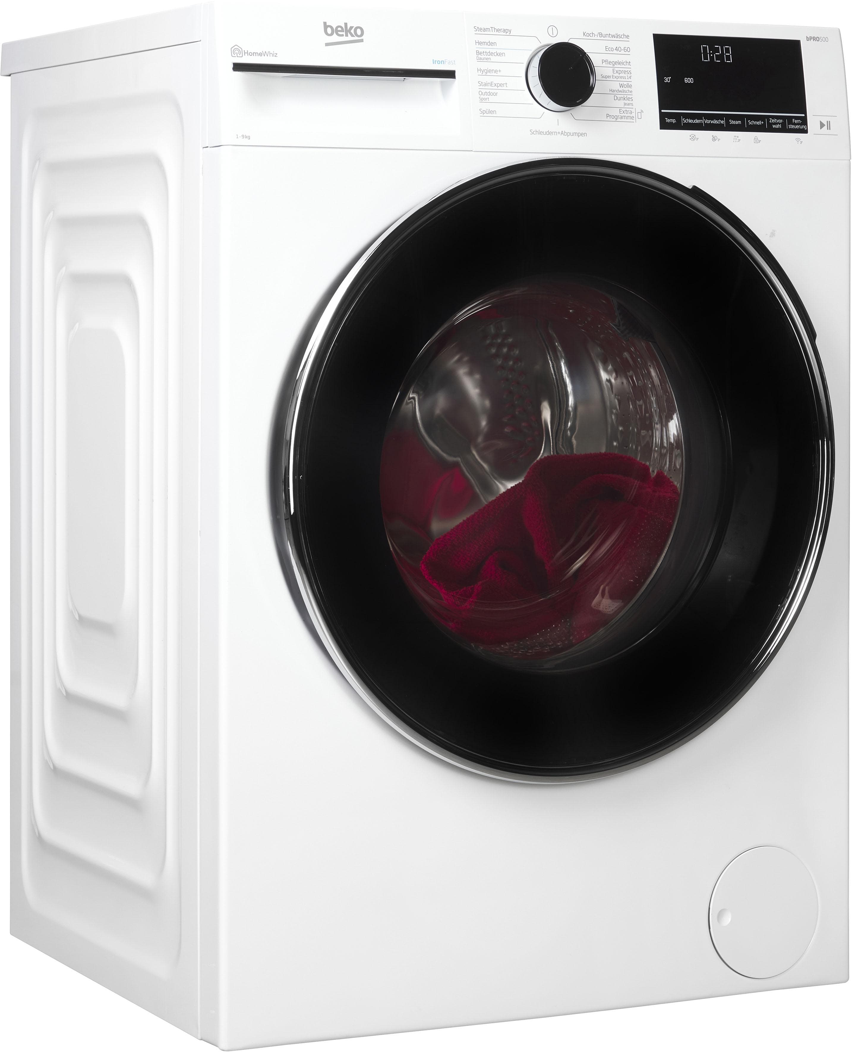 BEKO Waschmaschine B5WF69410W 9kg Weiß Dampffunktion