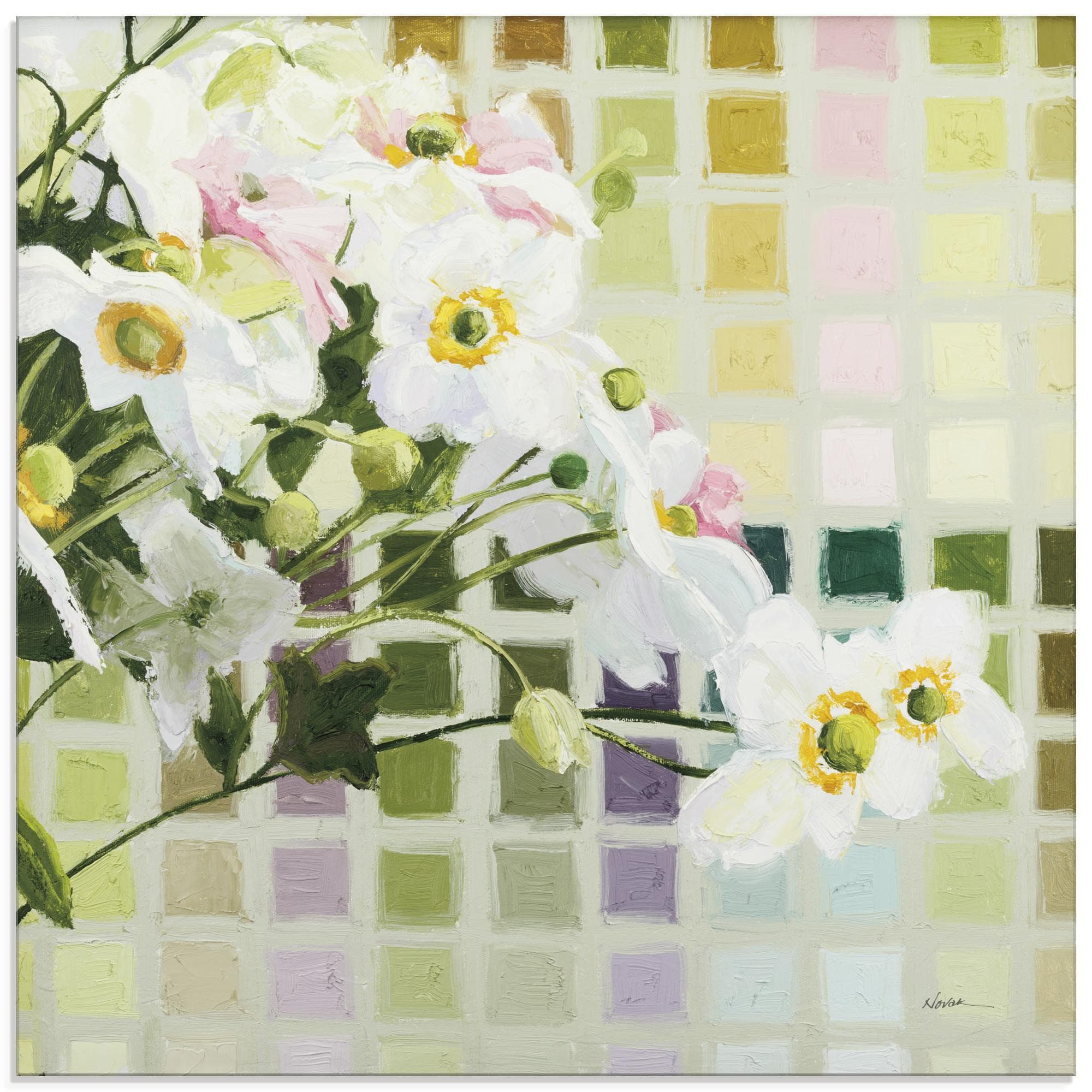 Glasbild ARTLAND Color Chart I Farbig