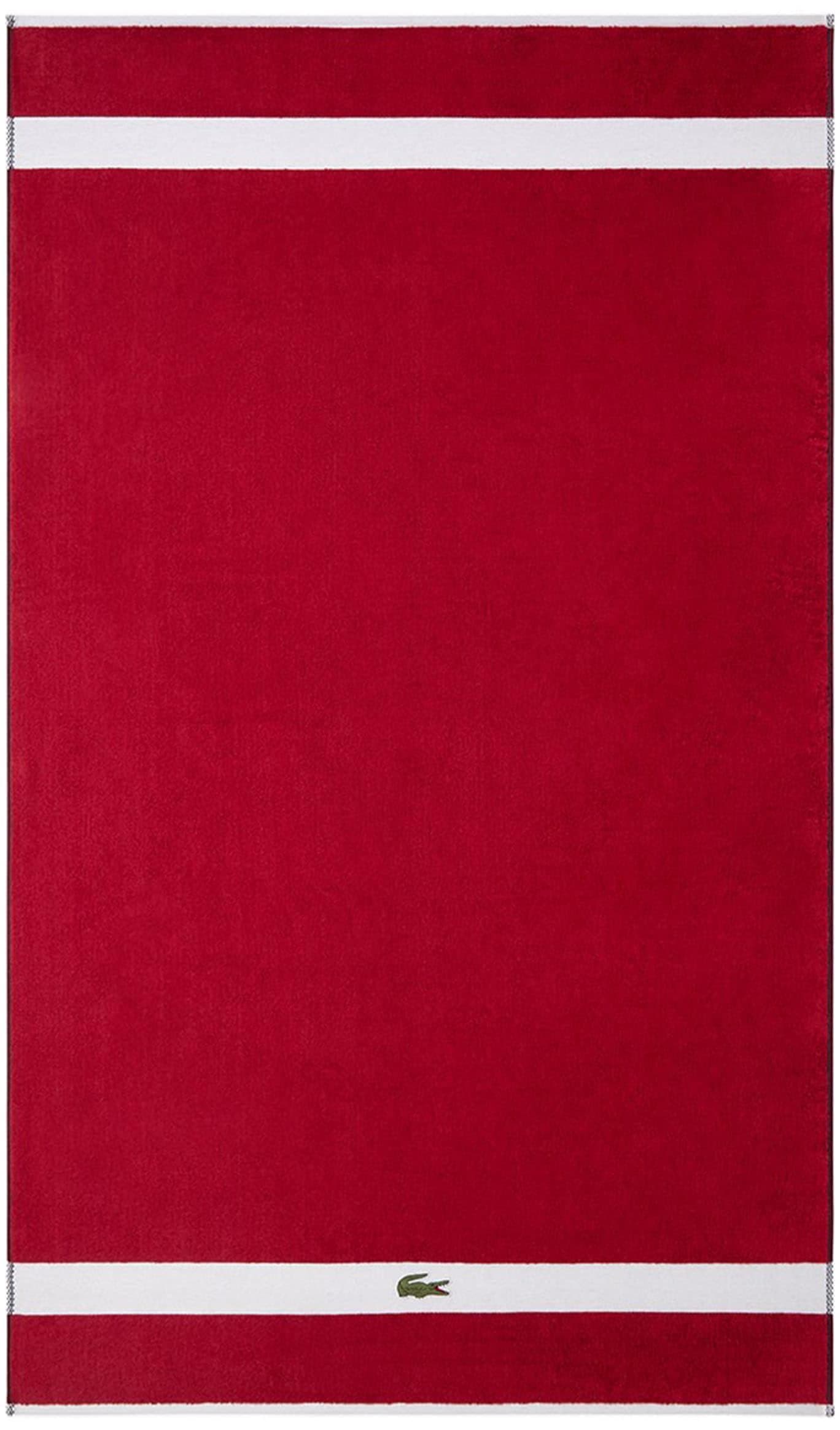 LACOSTE Badetuch LCASUAL Rouge Frottier 100% Baumwolle