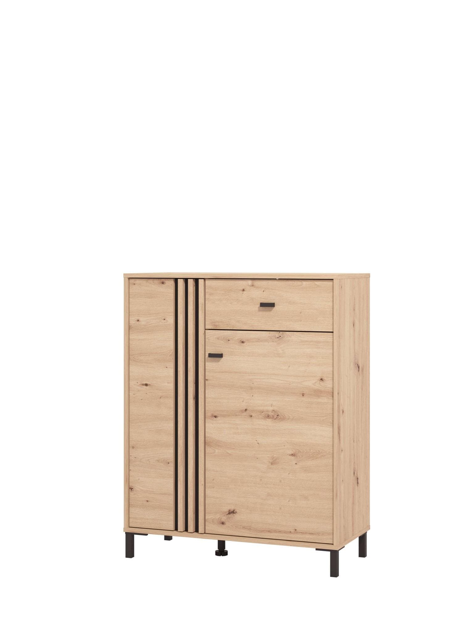 HOME AFFAIRE LAVAL Schuhschrank Eiche Schwarz mit Schublade