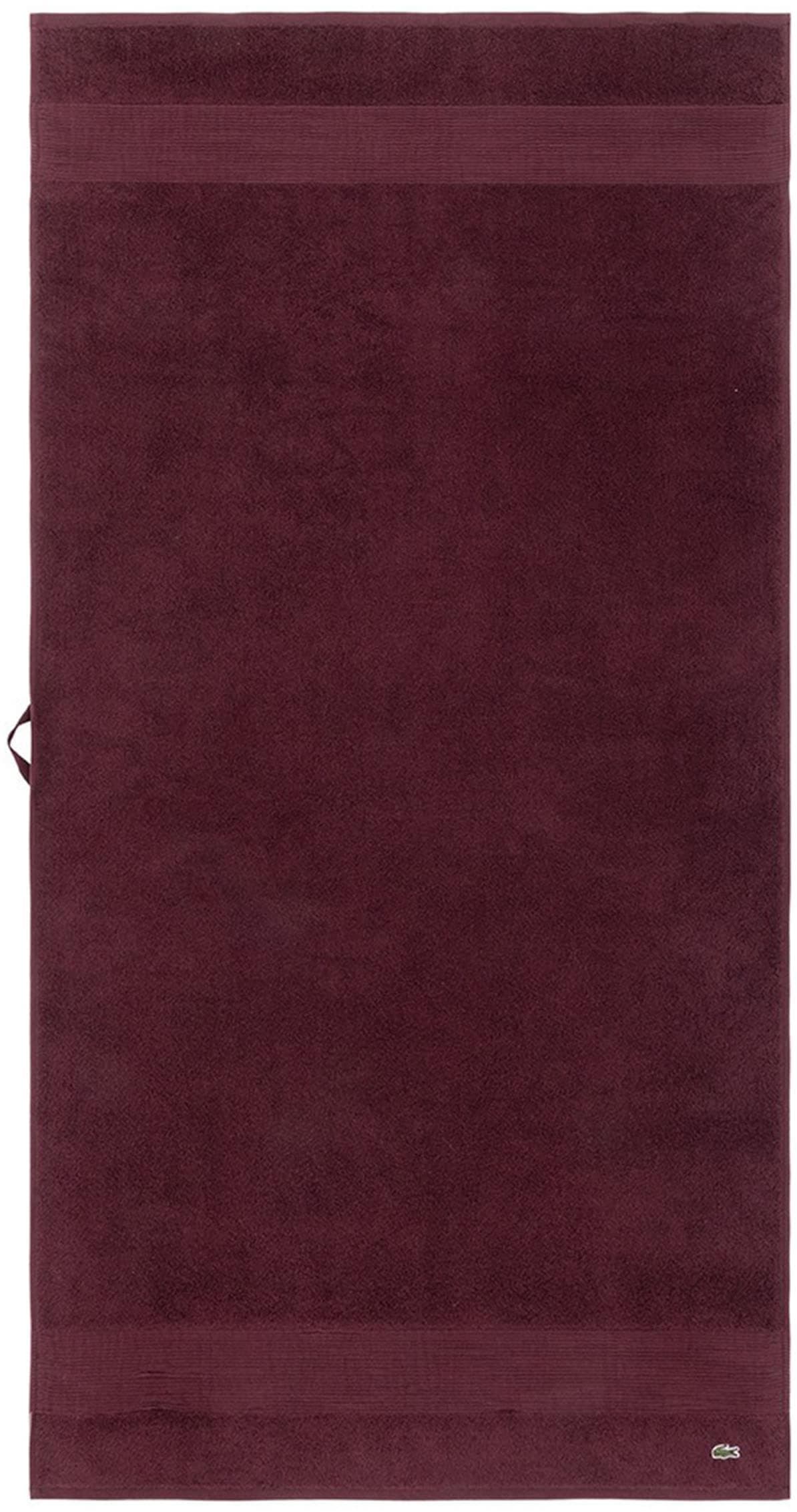LACOSTE Duschtuch LLECROCO bordeaux Frottier 100% Baumwolle