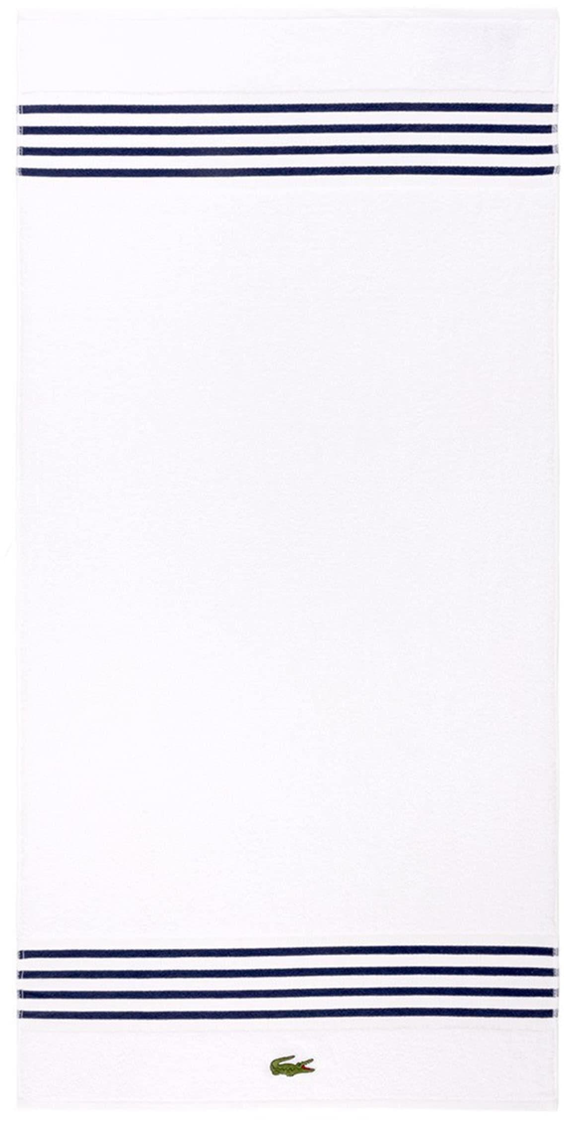 LACOSTE Duschtuch LCOURTLI Marine Frottier mit Logo