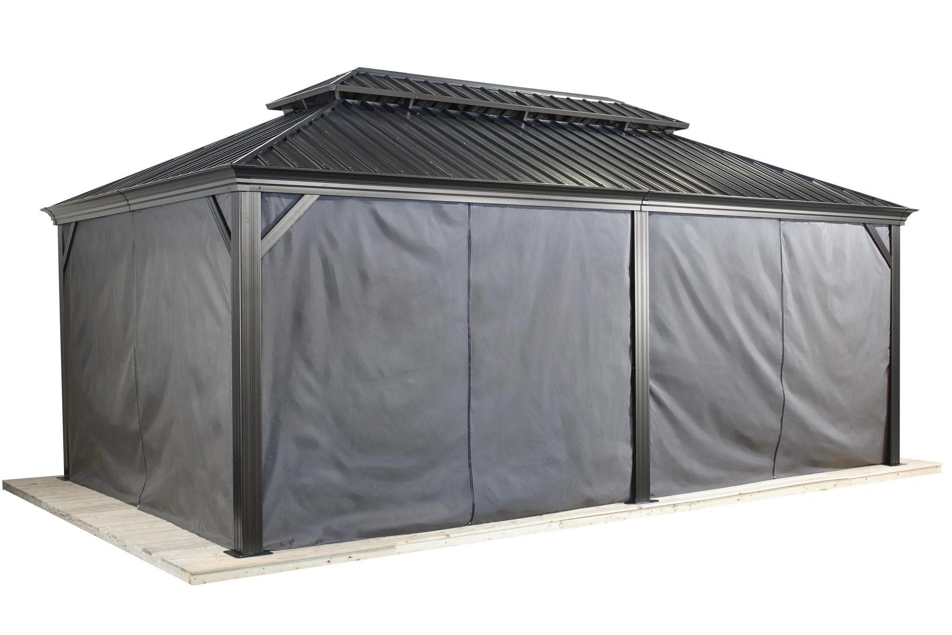 Pavillonseitenteil SOJAG passend zu Messina 12 x 20, dunkelgrau, Polyester