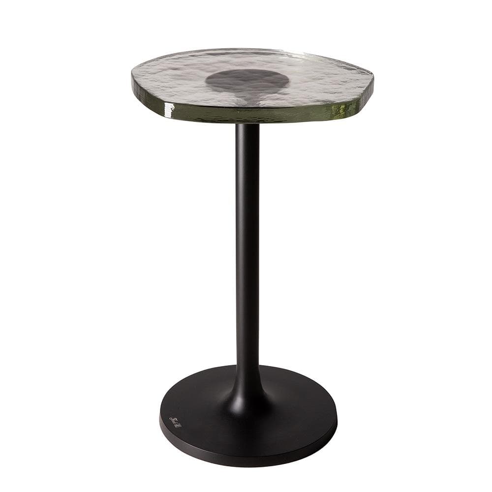 FINK ARVID Beistelltisch Schwarz Glas Aluminium