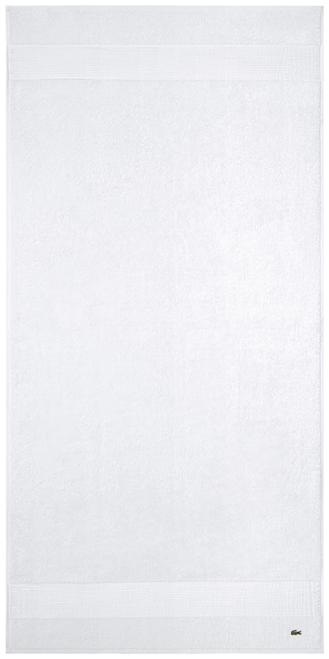 LACOSTE Duschtuch LLECROCO Weiß Frottier Baumwolle