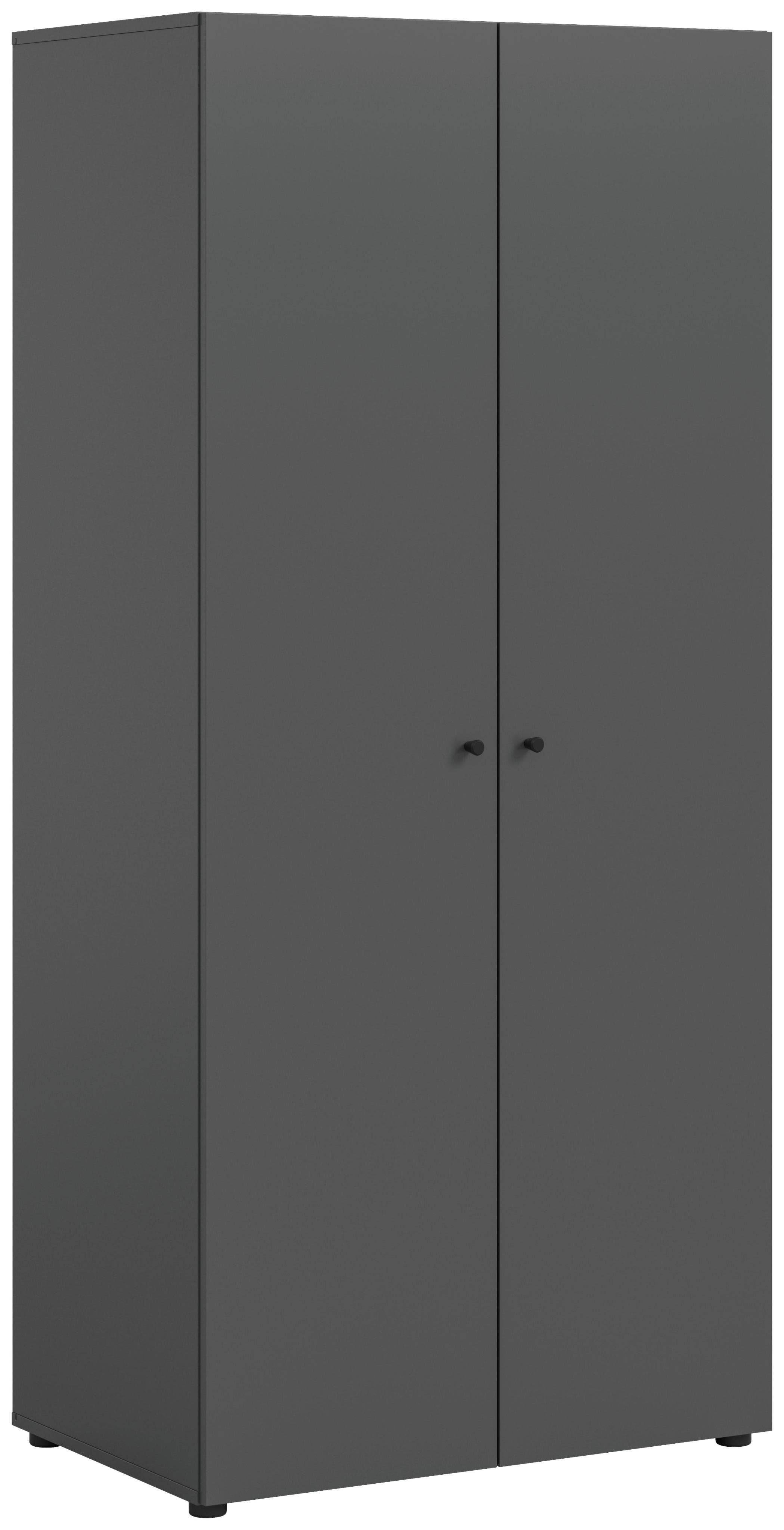 Drehtürenschrank DARWIN Anthrazit Holz