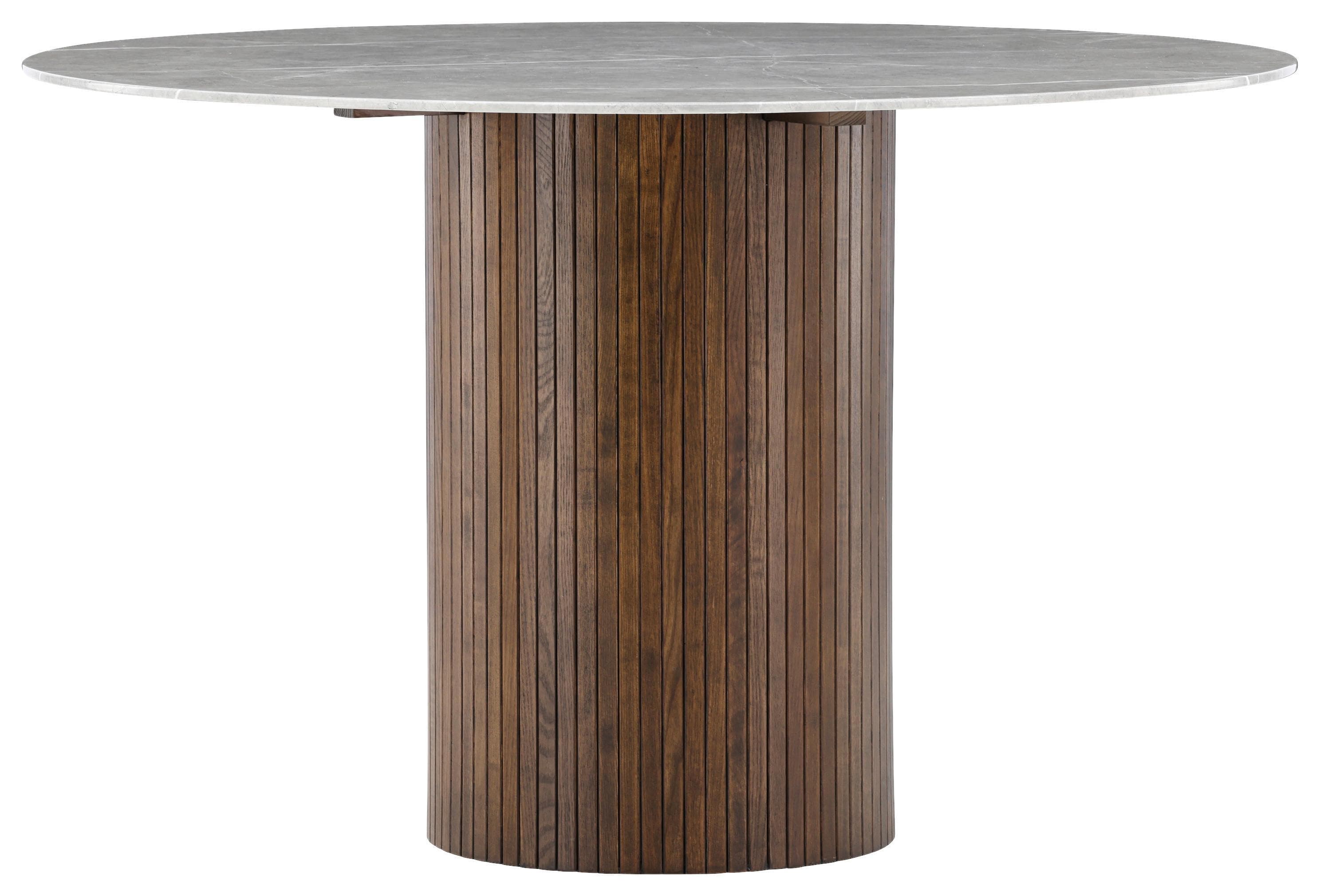 Esstisch Härön Ø ca. 120 cm Dunkelgrau Braun