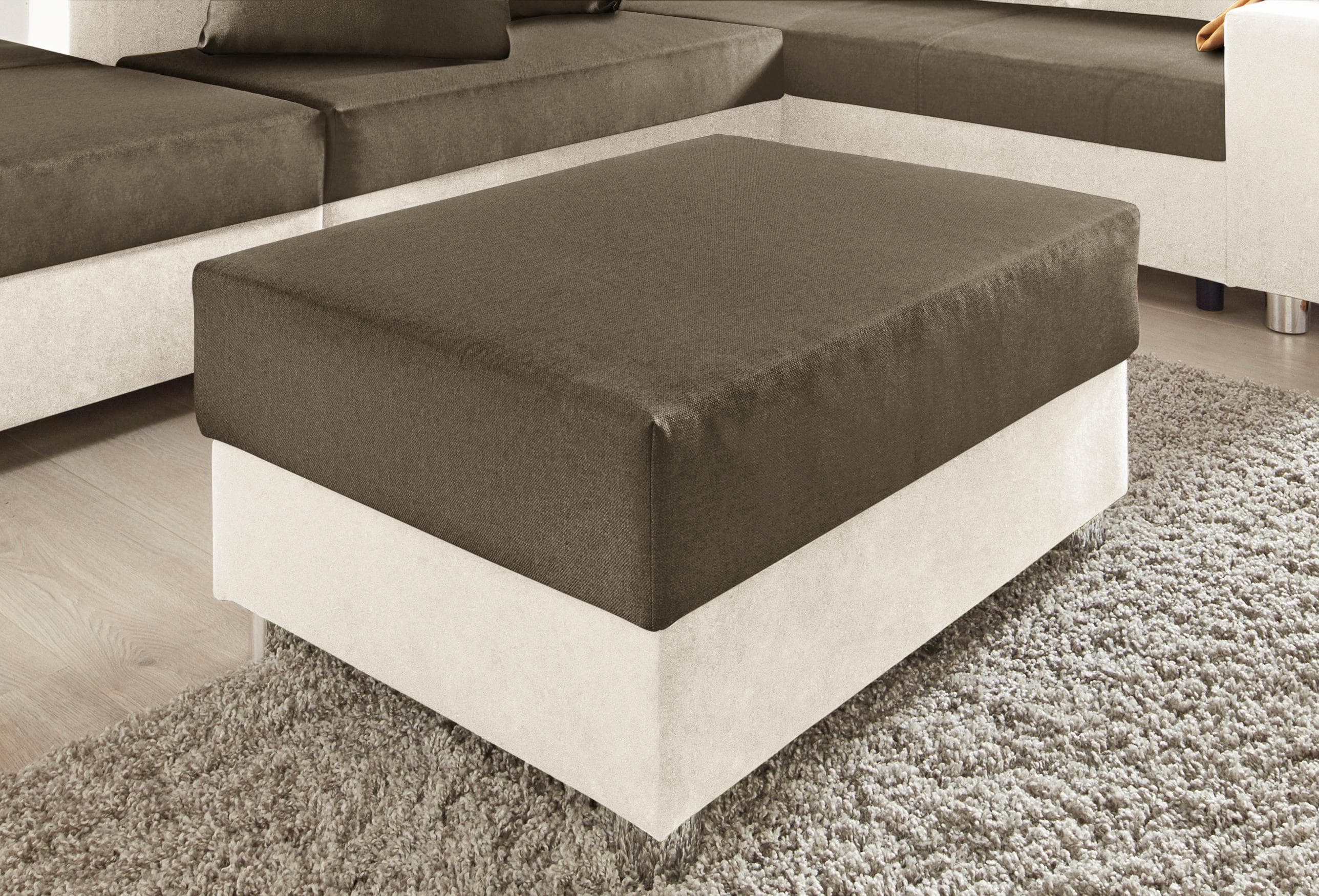 Collection AB Hocker Paris Beige Modern mit Federkern