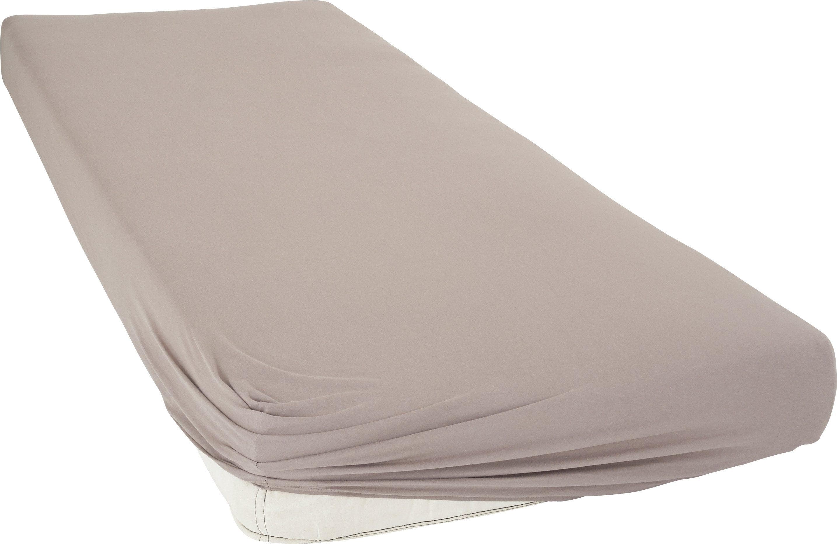 BELLANA Spannbettlaken Jersey-Lyocell Grau Taupe